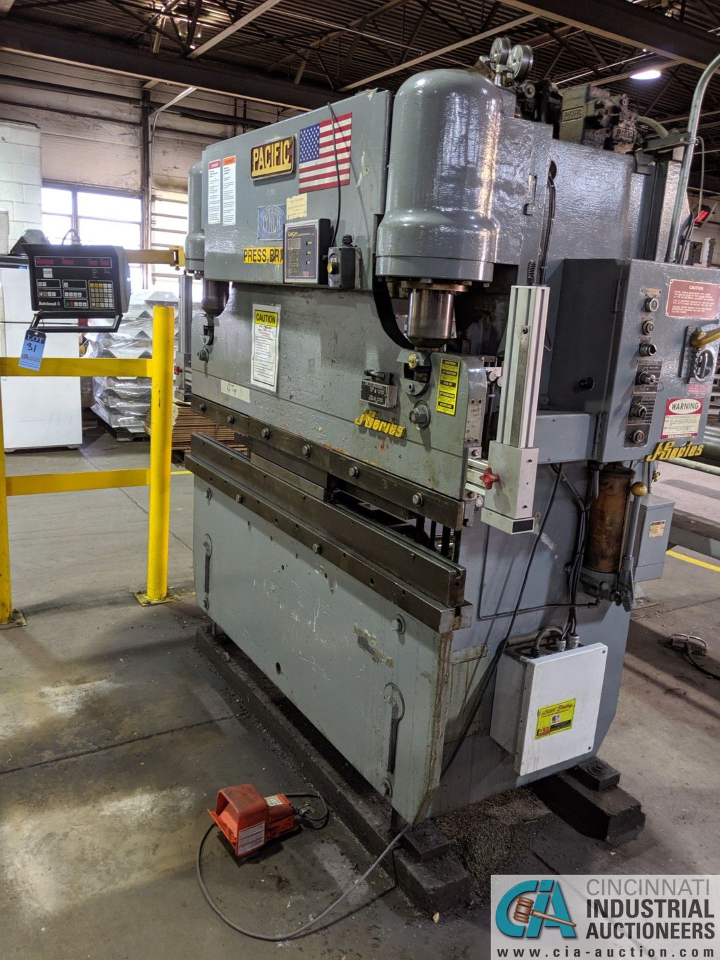 55 TON X 6' PACIFIC MODEL J55-6 HYDRAULIC PRESS BRAKE; S/N 5235, 55" BETWEEN COLUMBS, WITH HURCO - Image 2 of 16