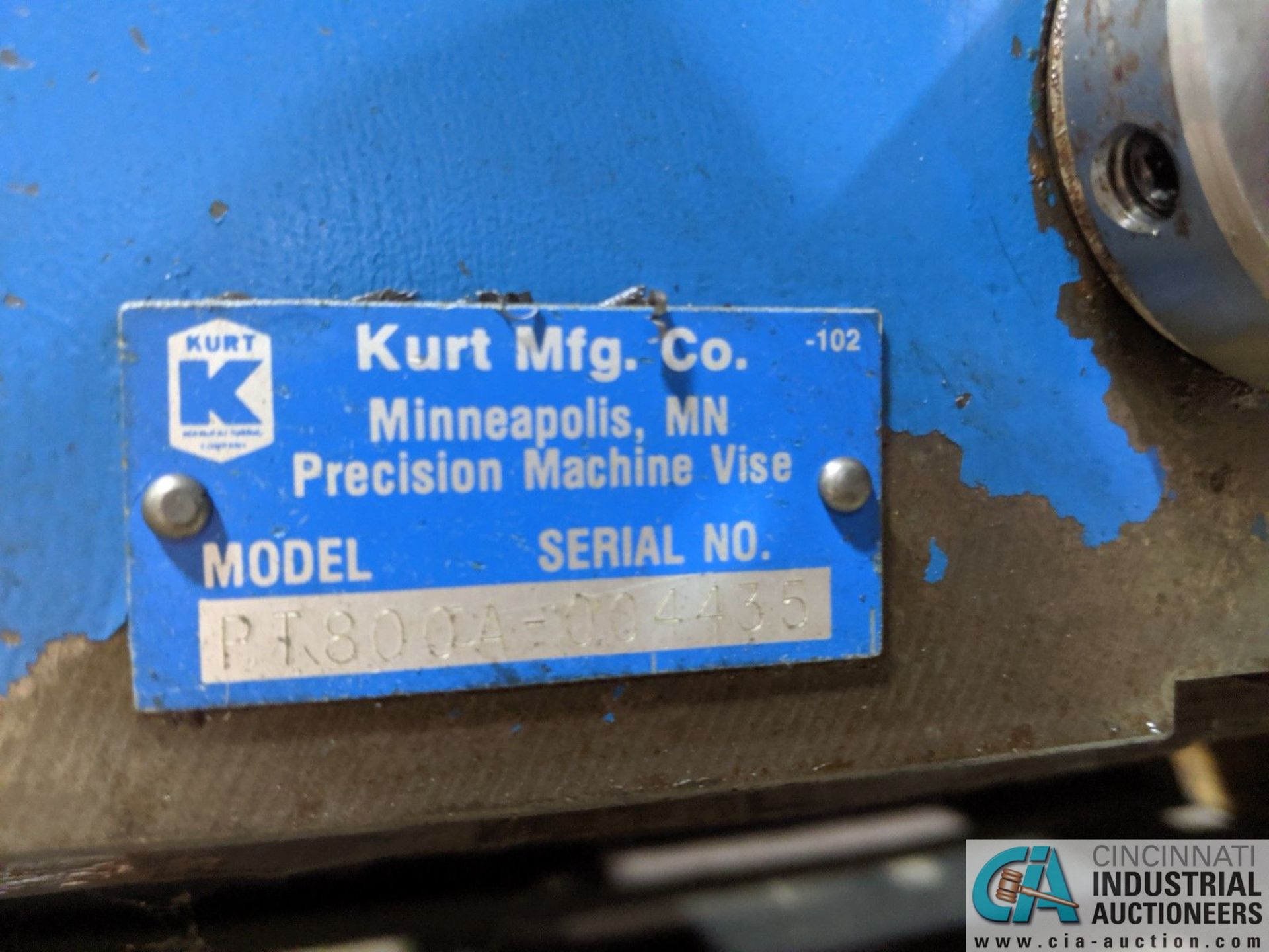 KURT 8" MODEL PT800A MACHINIST VISES ** NO HANDLES ** **RIGGING FEE DUE INDUSTRIAL SERVICES $50.00, - Image 4 of 4