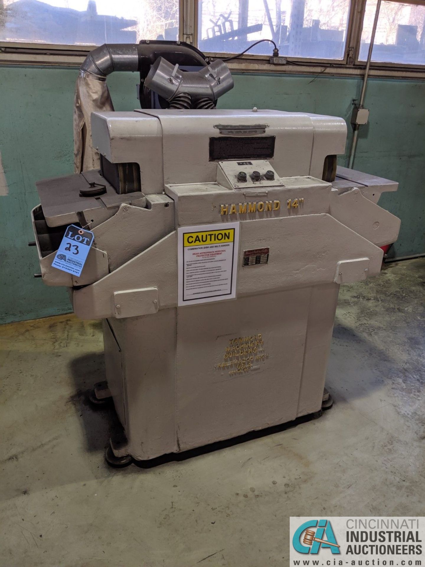 HAMMOND 14" MODEL 14D, 3 HP CARBIDE GRINDER; S/N 4206 **RIGGING FEE DUE INDUSTRIAL SERVICES $50.00,