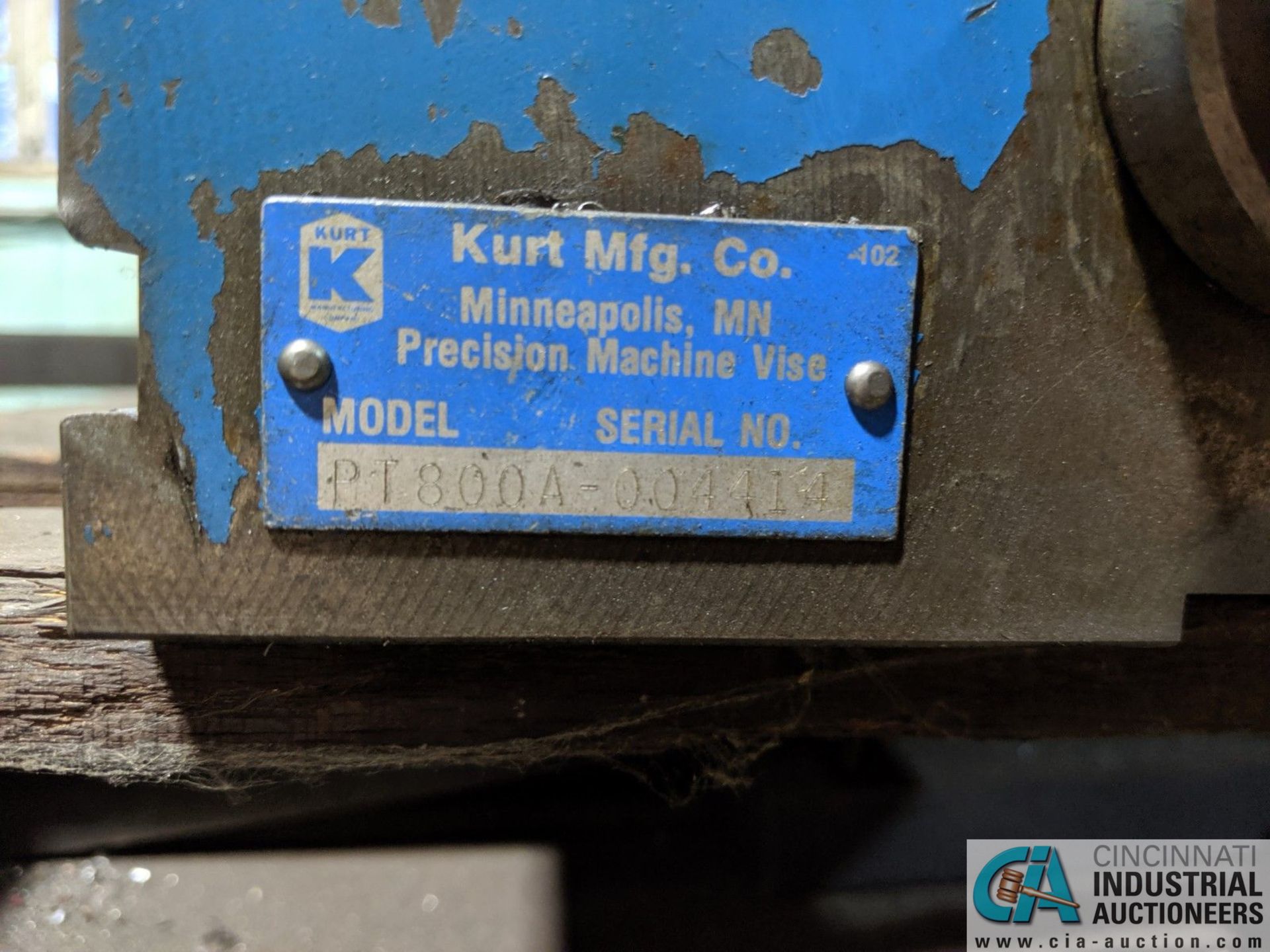 KURT 8" MODEL PT800A MACHINIST VISES ** NO HANDLES ** **RIGGING FEE DUE INDUSTRIAL SERVICES $50.00, - Image 3 of 4