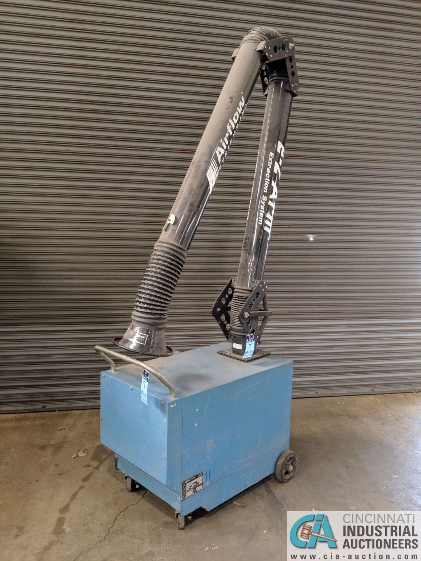 1.5 HP AIRFLOW SYSTEMS PORTABLE DUST COLLECTOR WITH "E-Z ARM" ARTICULATING EXTRACTION ARM; M/N - Image 2 of 5