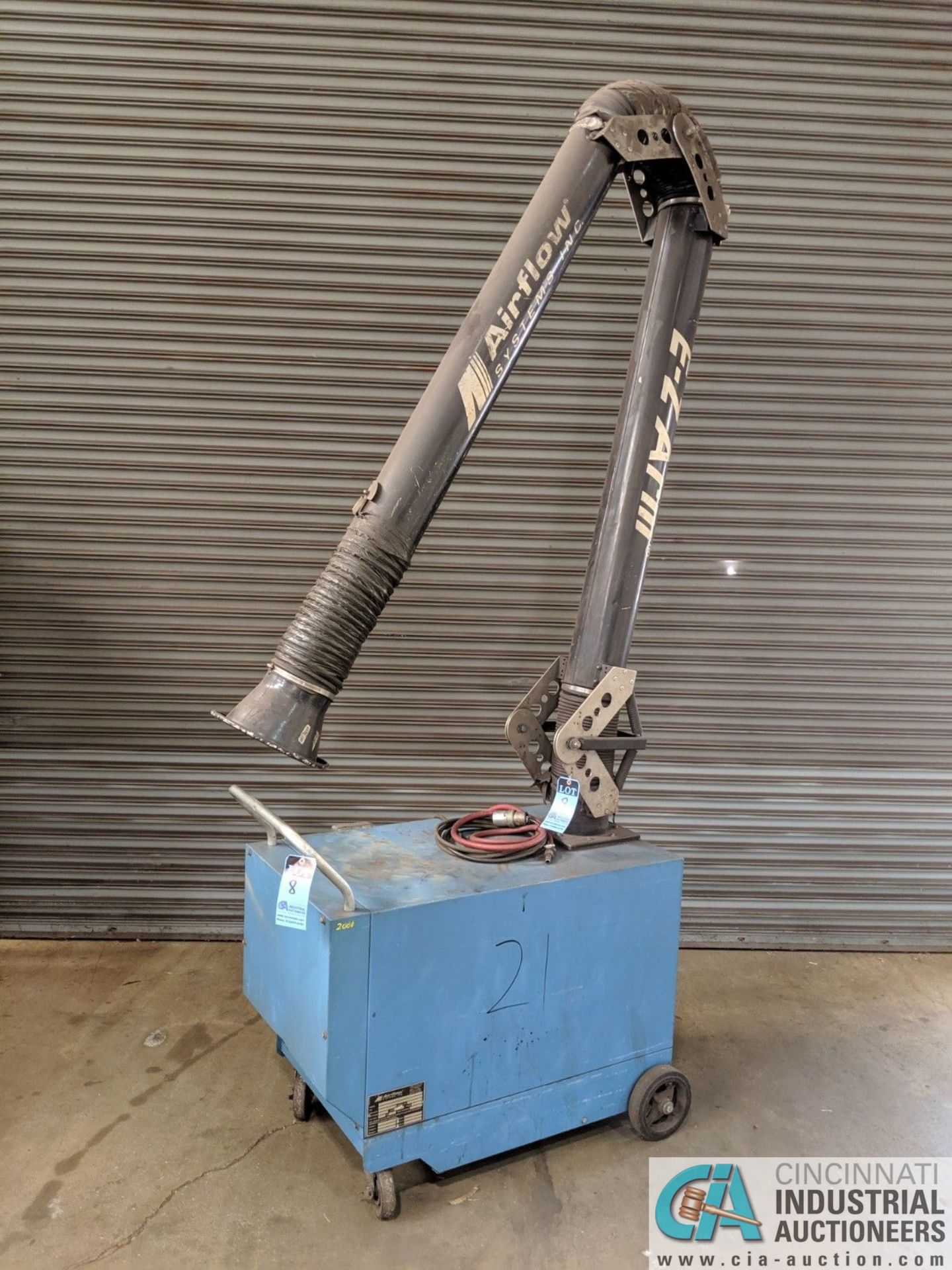 1.5 HP AIRFLOW SYSTEMS PORTABLE DUST COLLECTOR WITH "E-Z ARM" ARTICULATING EXTRACTION ARM; M/N - Image 2 of 4