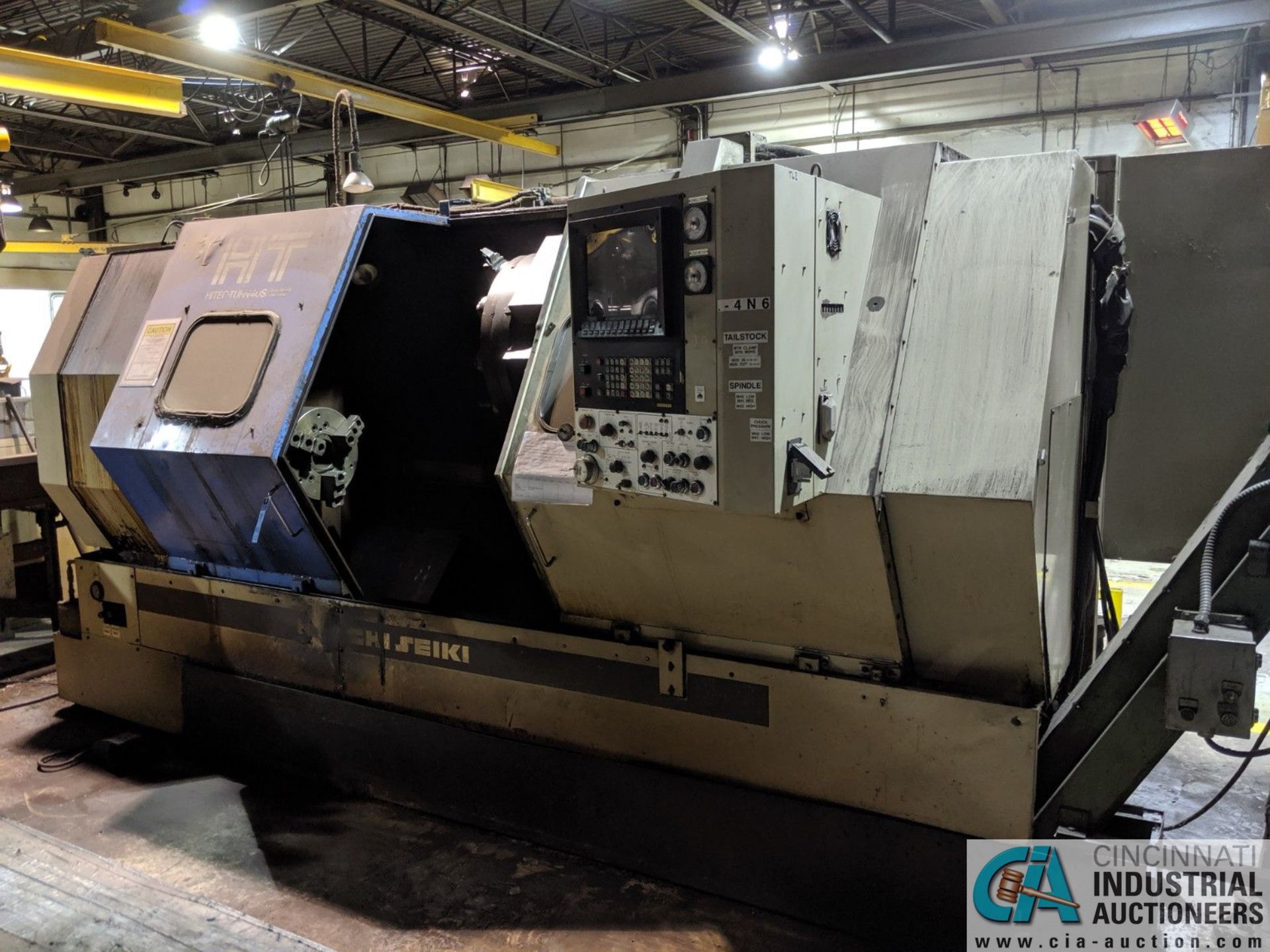 HITACHI SEIKI HITEC-TURN HT-40S CNC SLANT BED LATHE; S/N HTS40088 **RIGGING FEE DUE INDUSTRIAL SERV - Image 3 of 8