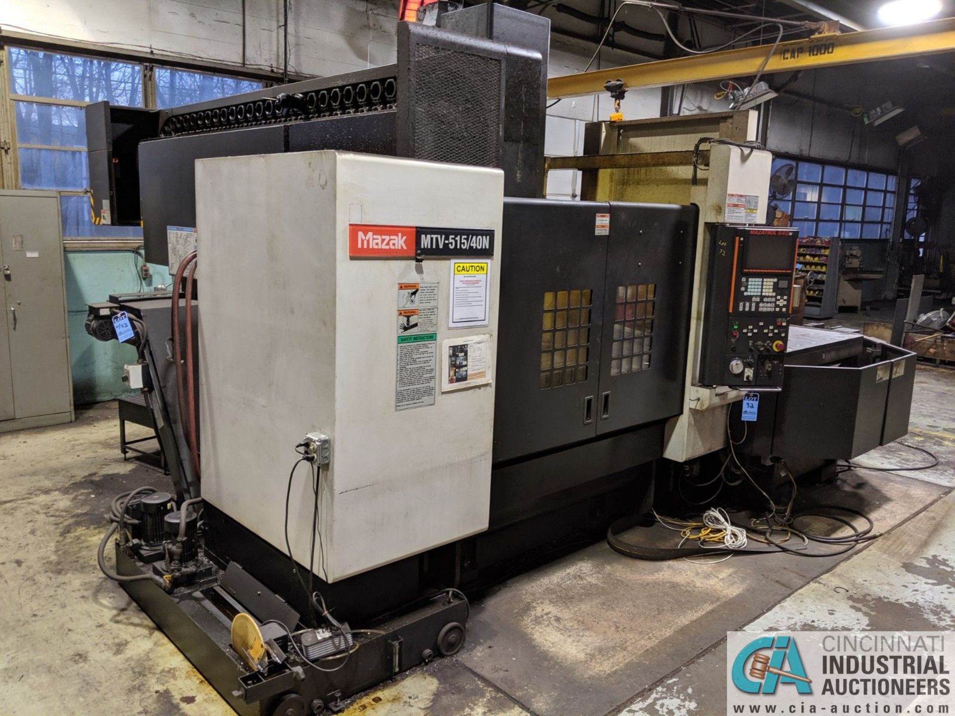 MAZAK MODEL MTV-515/40N CNC VERTICAL MACHINING CENTER WITH PALLET CHANGER; SN/ 72536, MAZATROL - Image 17 of 18