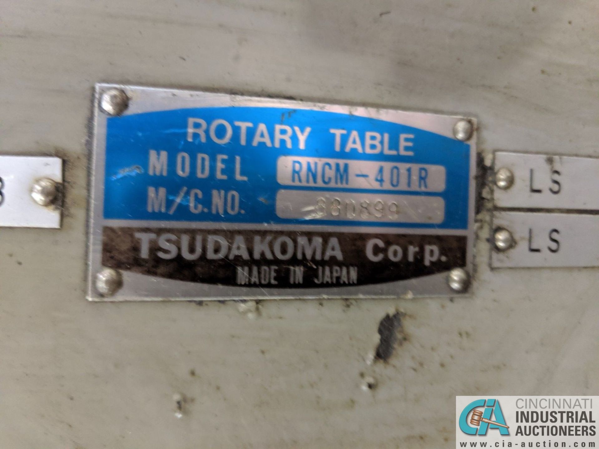 TSUDAKOMA MODEL RNCM-401R 4TH AXIS ROATRY TABLE; S/N 680899 **RIGGING FEE DUE INDUSTRIAL SERVICES $ - Image 5 of 5