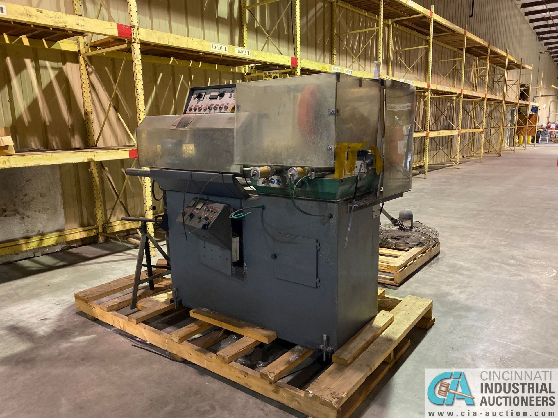 14" PEDRAXZZOLI MODEL PERRIS 350 AP AUTO COLD SAW; WITH HYDRAULIC PUMP AND DUST COLLECTOR - Image 2 of 9