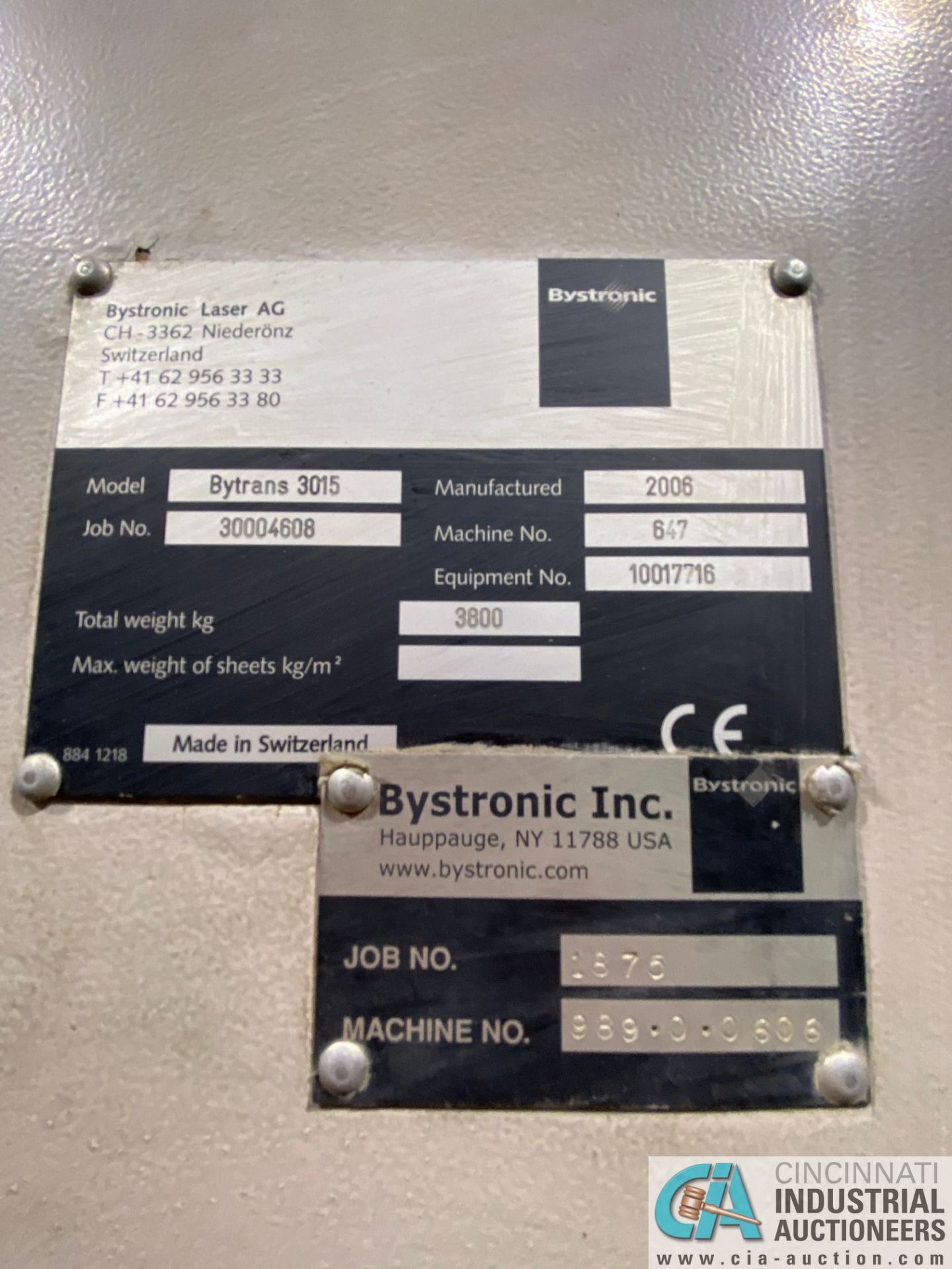 4,400-WATT BYSTRONIC BYSPEED 3015 SHUTTLE TABLE CNC LASER W/ LOADER; S/N 612, RESONATOR AND TURBO - Image 20 of 20