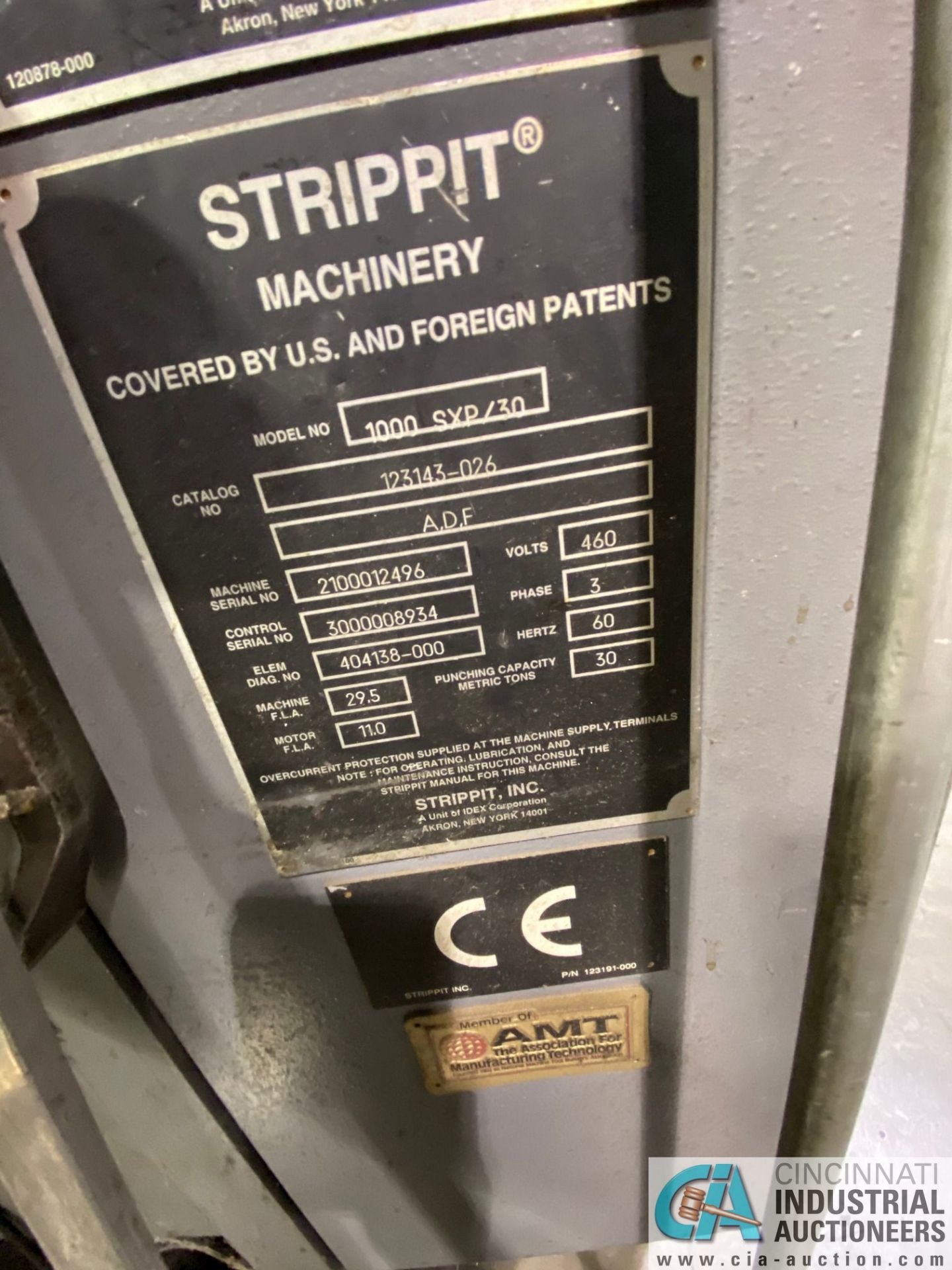 33 TON STRIPPIT MODEL 1000SXP/30 CNC TURRET PUNCH; S/N 2100012496, GE FANUC OP CONTROL S/N - Image 17 of 18