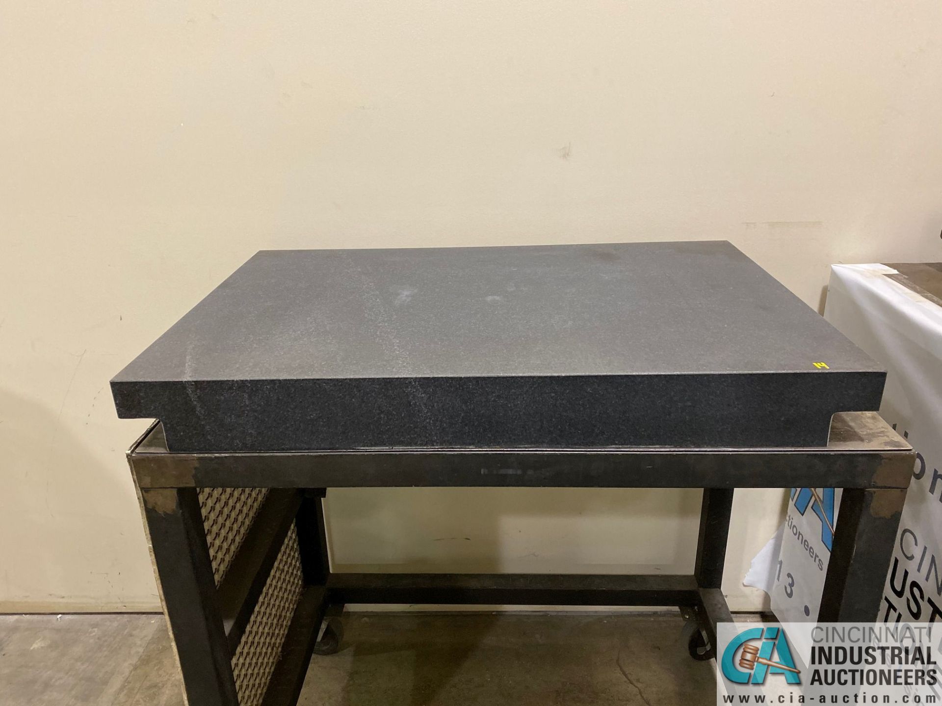 36" X 24" X 4" GRANITE SURFACE PLATE WITH CART