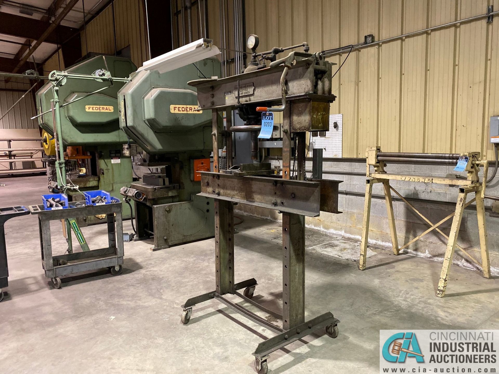 40 TON MANLEY MFG MODEL 8-46 H-FRAME HYDRAULIC PRESS - Image 2 of 3