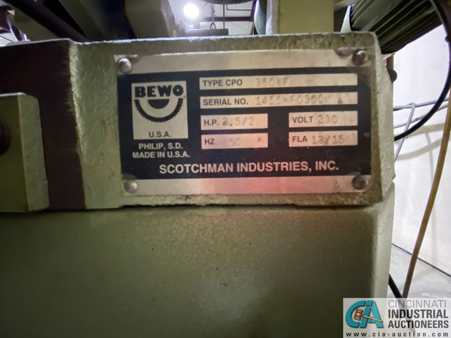 14" SCOTCHMAN MODEL 350NF COLD SAW; S/N 145SNF0300 WITH CONVEYOR - Image 4 of 4