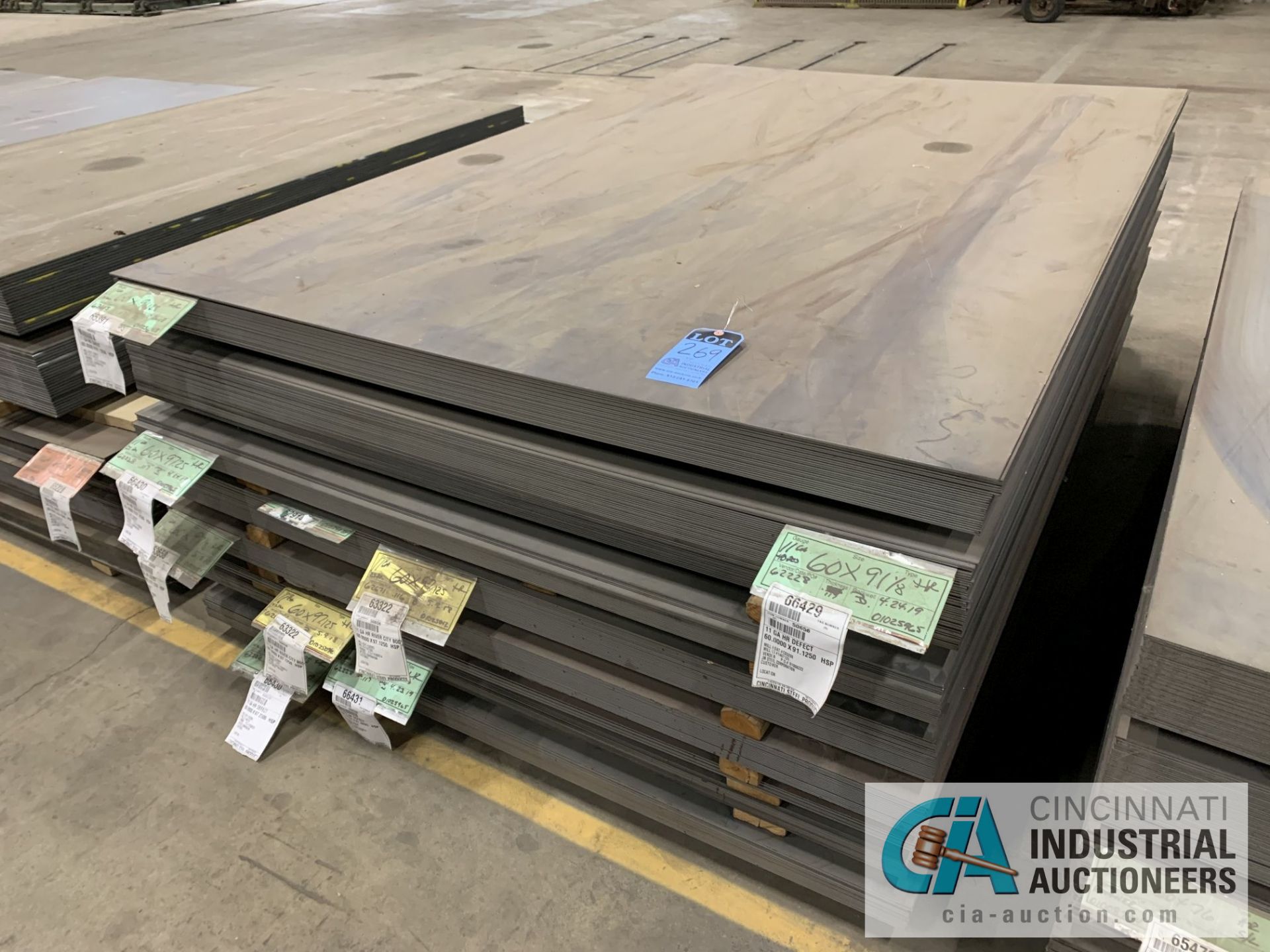 (LOT) APPROX. 33,773 LBS. UNCOATED SHEET STEEL, 1-STACK, 8-BUNDLES, SEE INVENTORY FOR LISTING.