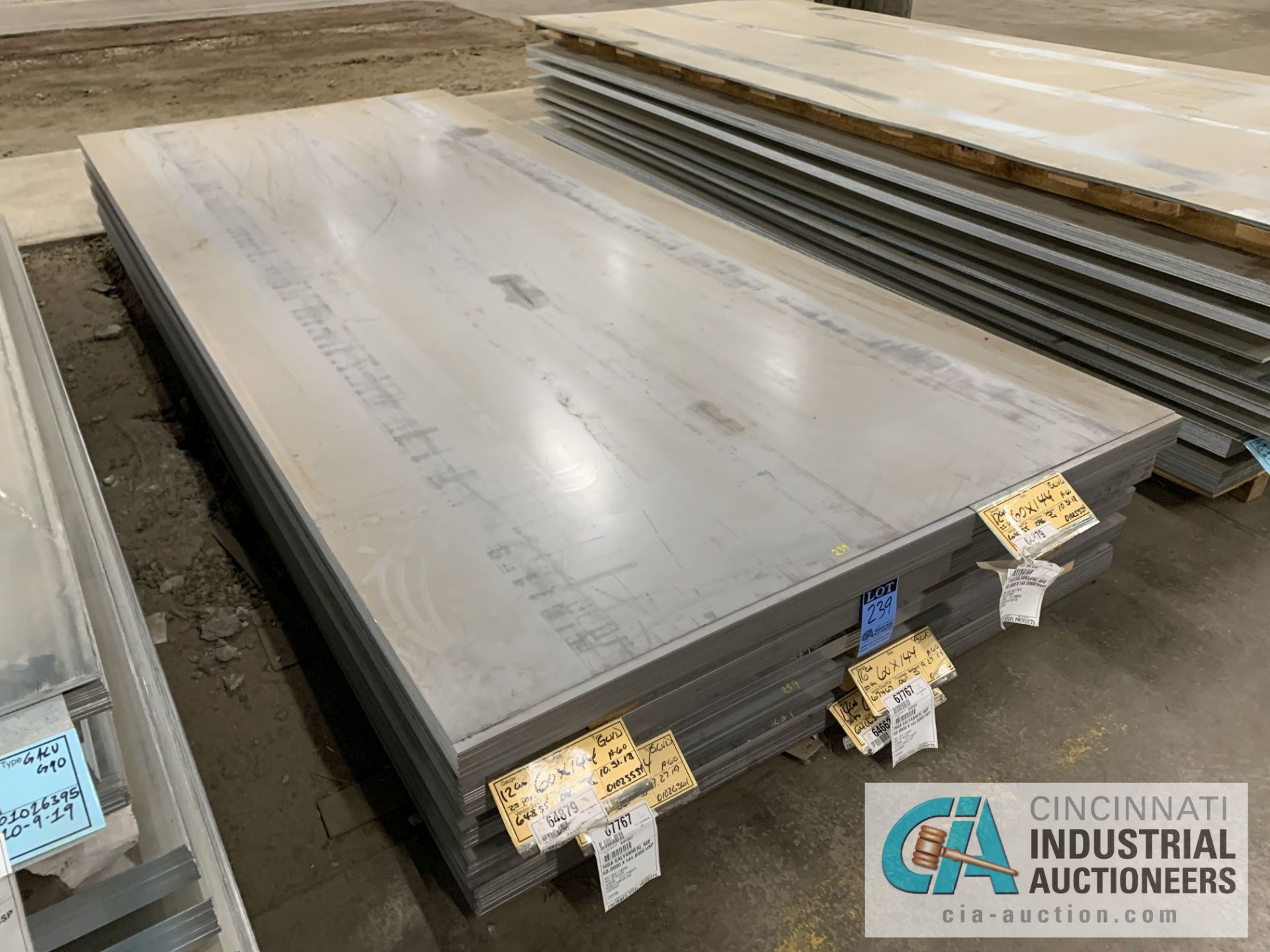 (LOT) APPROX. 28,498 LBS. COATED SHEET STEEL, 1-STACK, 3-BUNDLES, SEE INVENTORY FOR LISTING.
