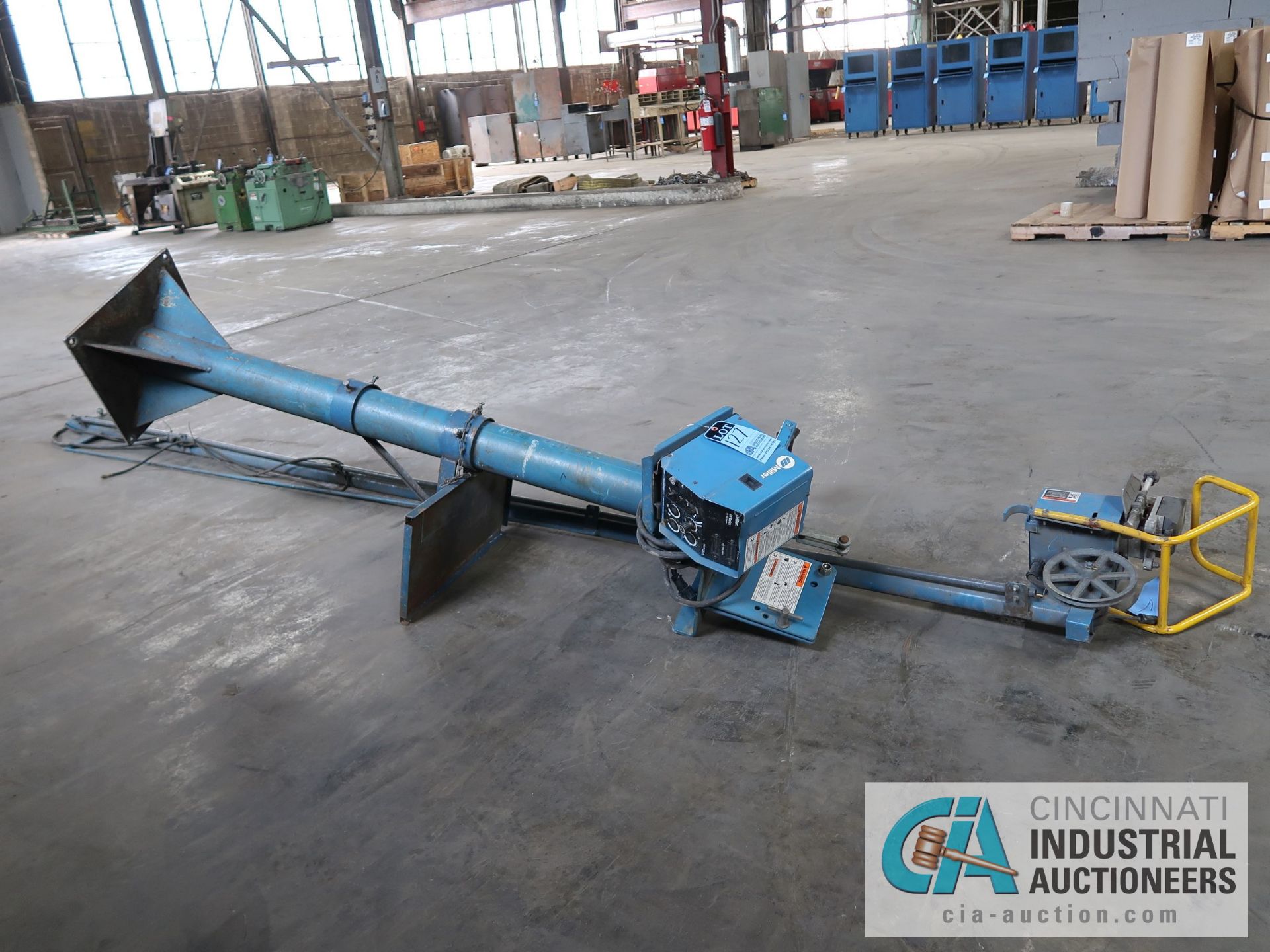 16' MILLER WELDING BOOM WITH 60 SERIES WIRE FEED & 6' H PEDESTAL