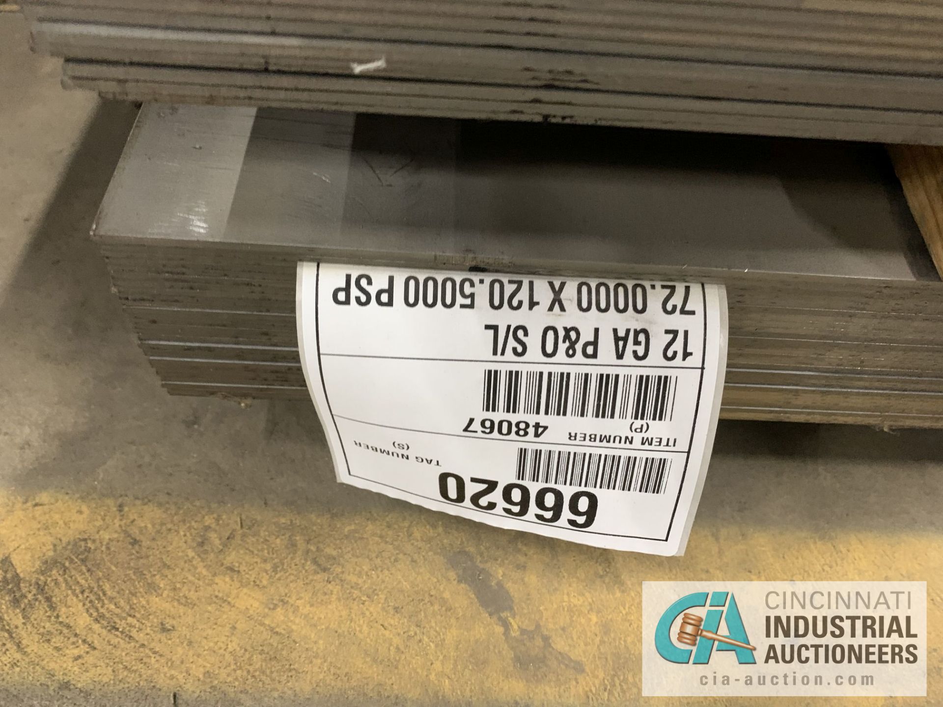 (LOT) APPROX. 29,548 LBS. UNCOATED SHEET STEEL, 1-STACK, 5-BUNDLES, SEE INVENTORY FOR LISTING. - Image 6 of 6