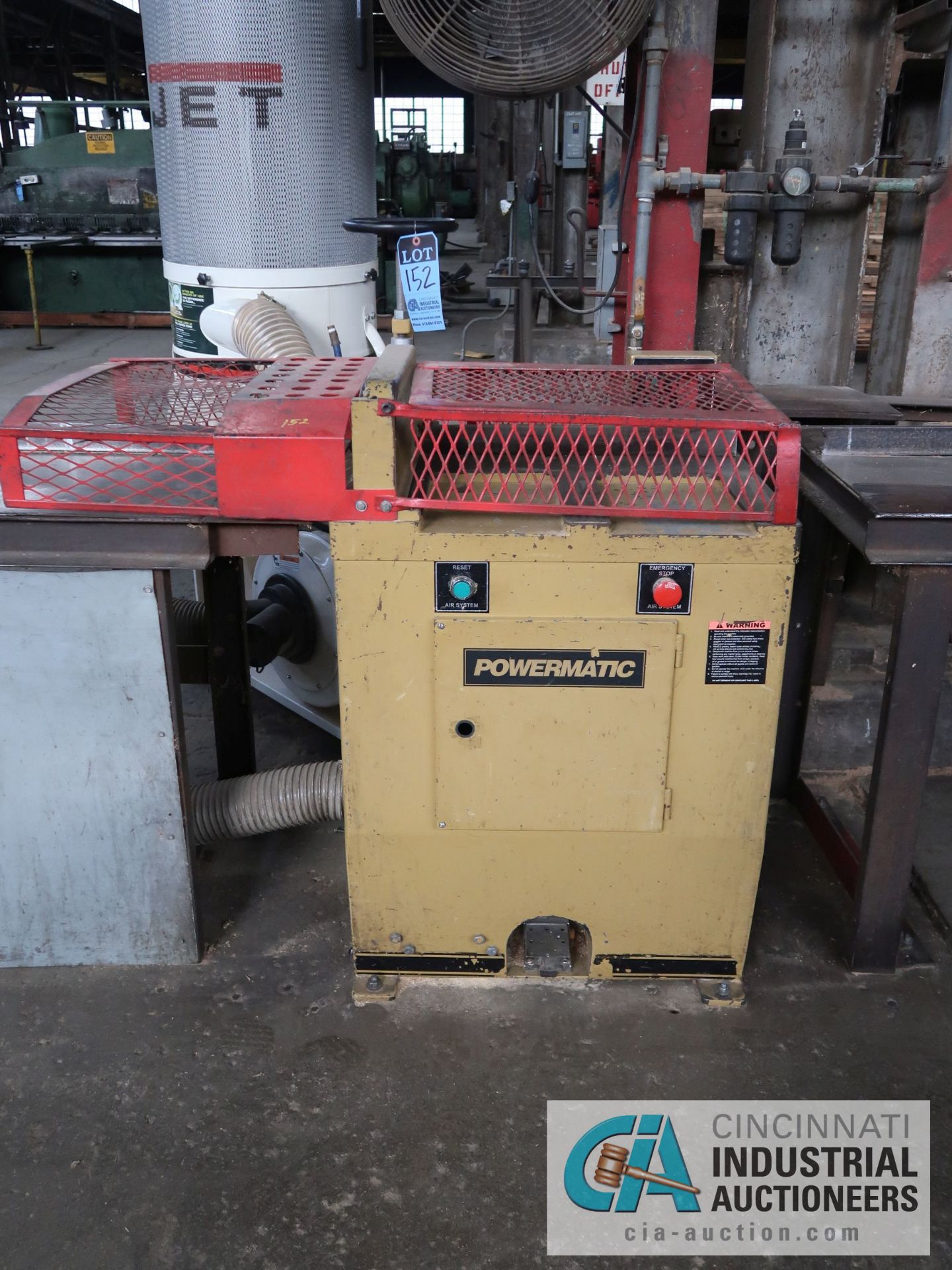 18" POWERMATIC MODEL CS-18 UPACTING SAW WITH 1.5 HP JET DUST COLLECTOR; S/N N/A, WITH 8' INFEED - Image 2 of 6