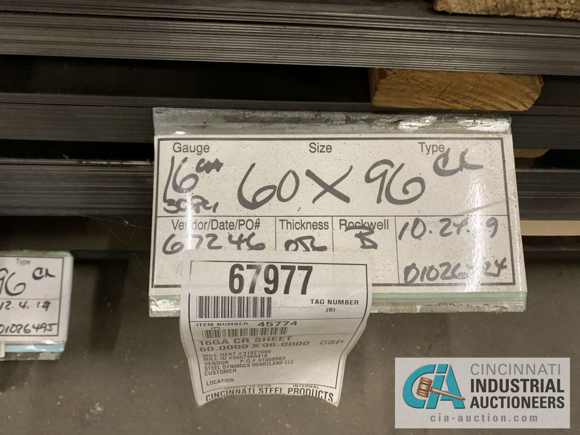 (LOT) APPROX. 19,350 LBS. UNCOATED SHEET STEEL, 1-STACK, 5-BUNDLES, SEE INVENTORY FOR LISTING. - Image 4 of 6