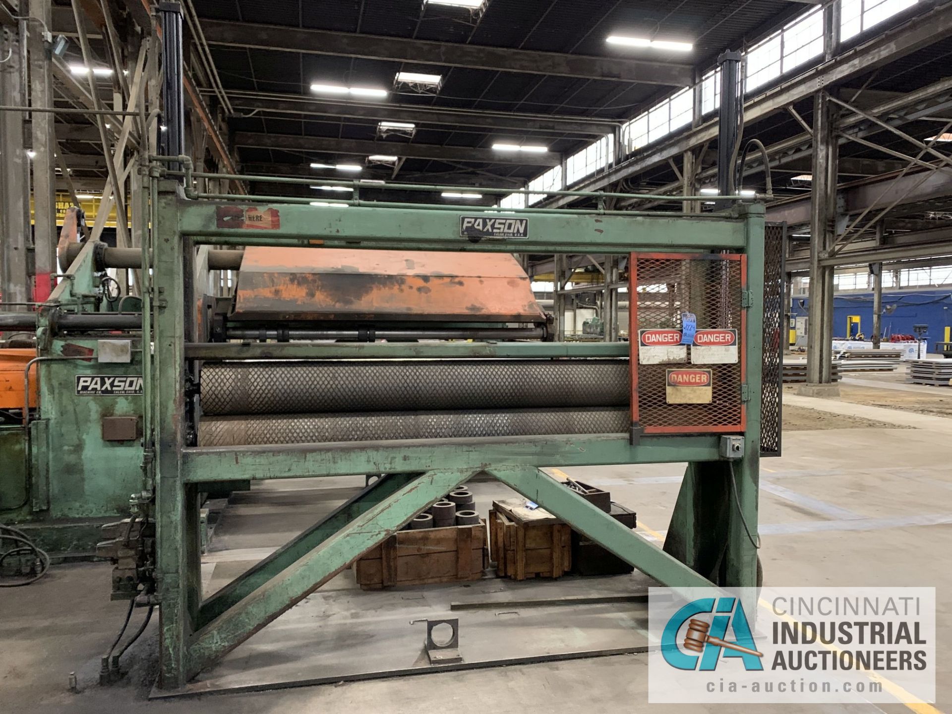 .100" X 106" X 40 LB PAXSON SLITTING LINE INCLUDING; 106" WIDE X 40,000 LB. PAXSON DUAL CONE - Image 16 of 32