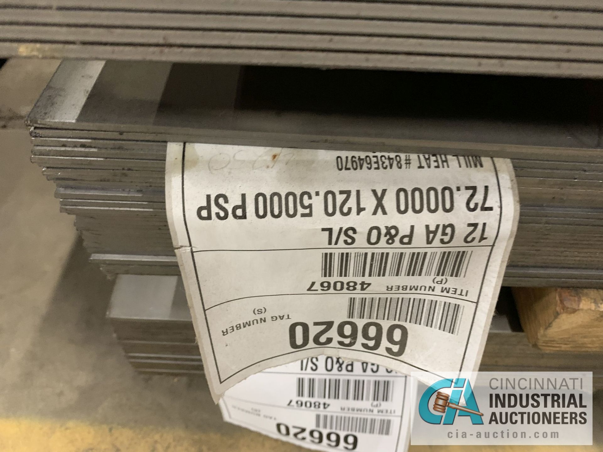 (LOT) APPROX. 29,548 LBS. UNCOATED SHEET STEEL, 1-STACK, 5-BUNDLES, SEE INVENTORY FOR LISTING. - Image 5 of 6