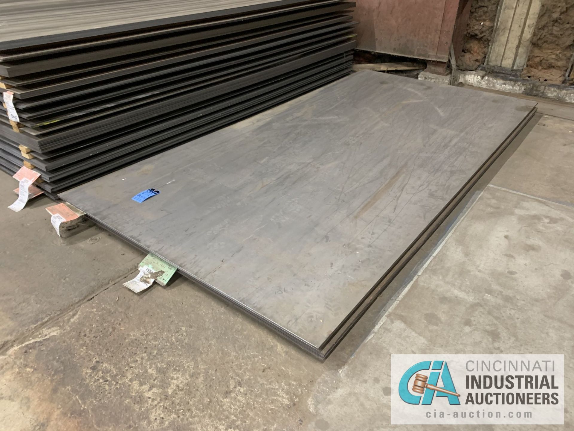 (LOT) APPROX. 6,668 LBS. UNCOATED SHEET STEEL, 1-STACK, 2-BUNDLES, SEE INVENTORY FOR LISTING.