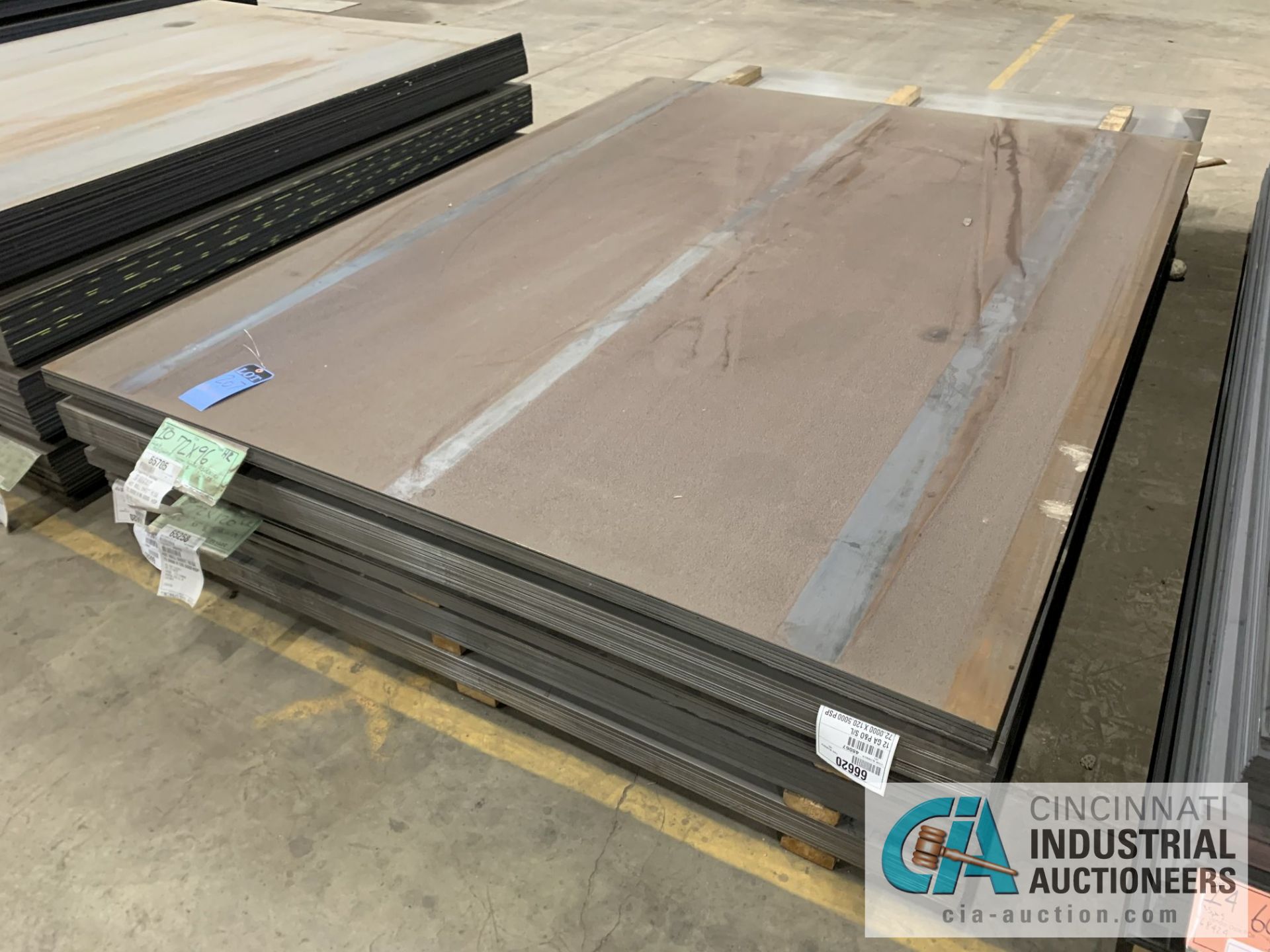 (LOT) APPROX. 29,548 LBS. UNCOATED SHEET STEEL, 1-STACK, 5-BUNDLES, SEE INVENTORY FOR LISTING.