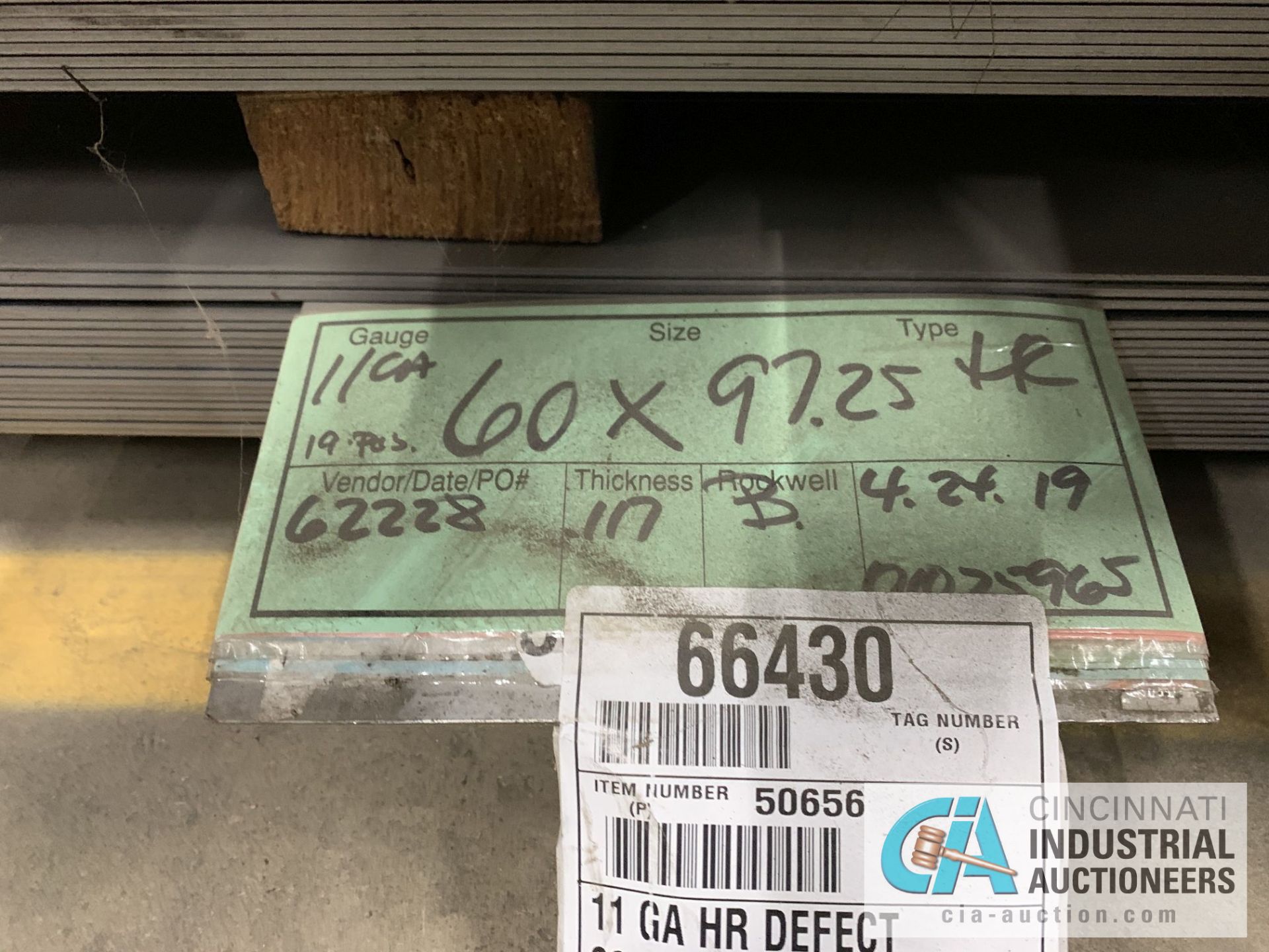 (LOT) APPROX. 33,773 LBS. UNCOATED SHEET STEEL, 1-STACK, 8-BUNDLES, SEE INVENTORY FOR LISTING. - Image 10 of 10