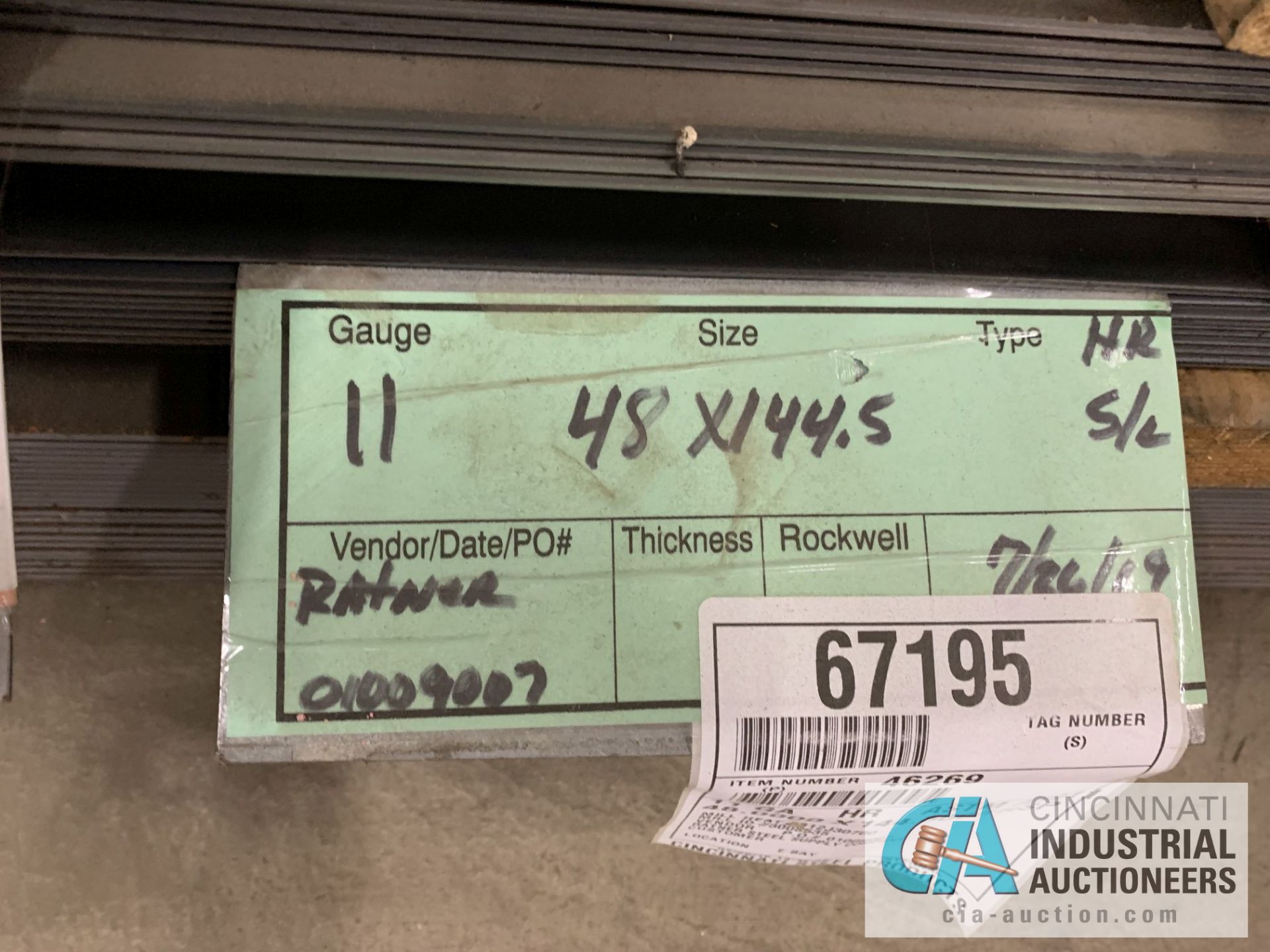 (LOT) APPROX. 37,238 LBS. UNCOATED SHEET STEEL, 1-STACK, 11-BUNDLES, SEE INVENTORY FOR LISTING. - Image 11 of 12