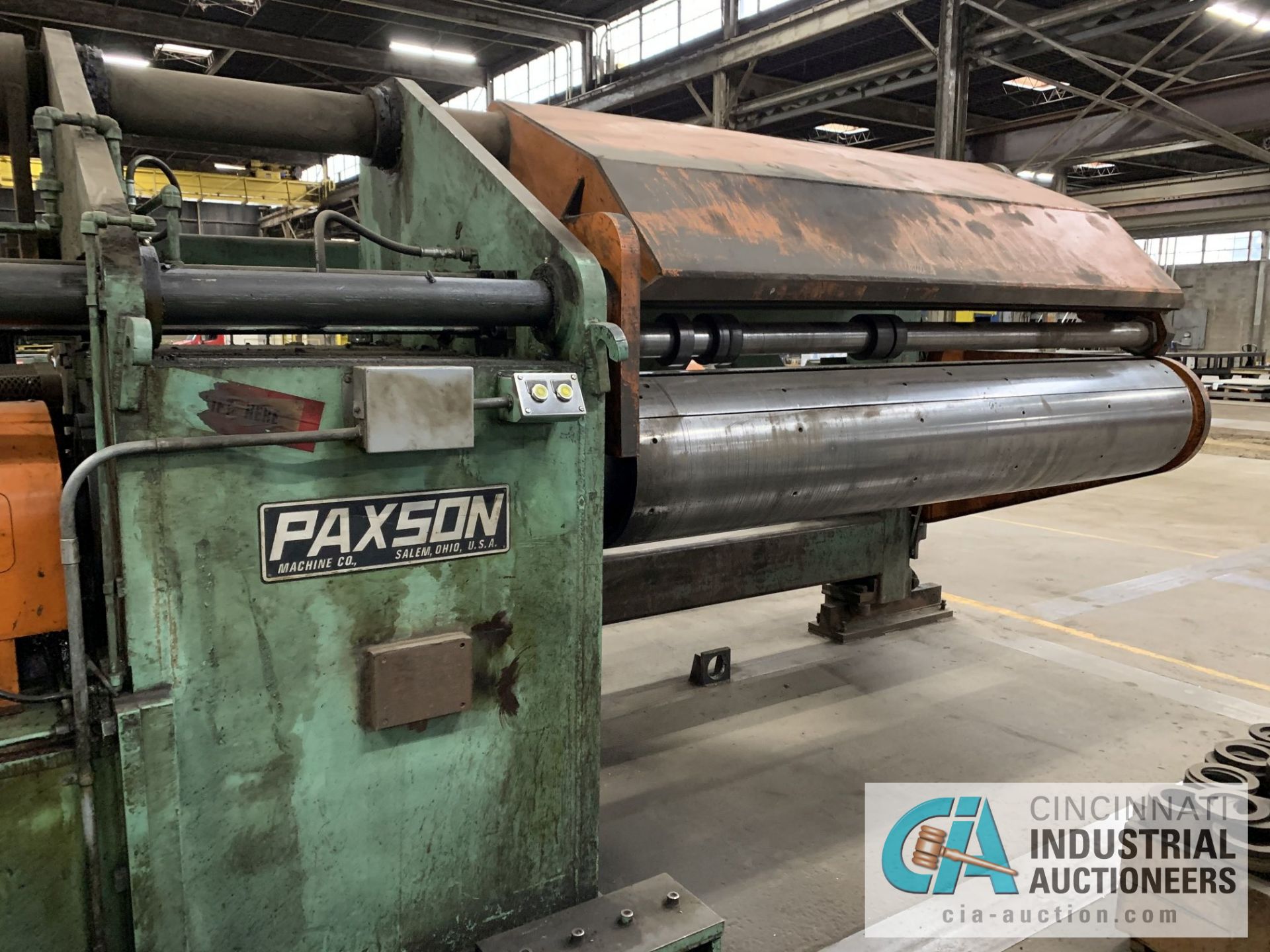 .100" X 106" X 40 LB PAXSON SLITTING LINE INCLUDING; 106" WIDE X 40,000 LB. PAXSON DUAL CONE - Image 22 of 32