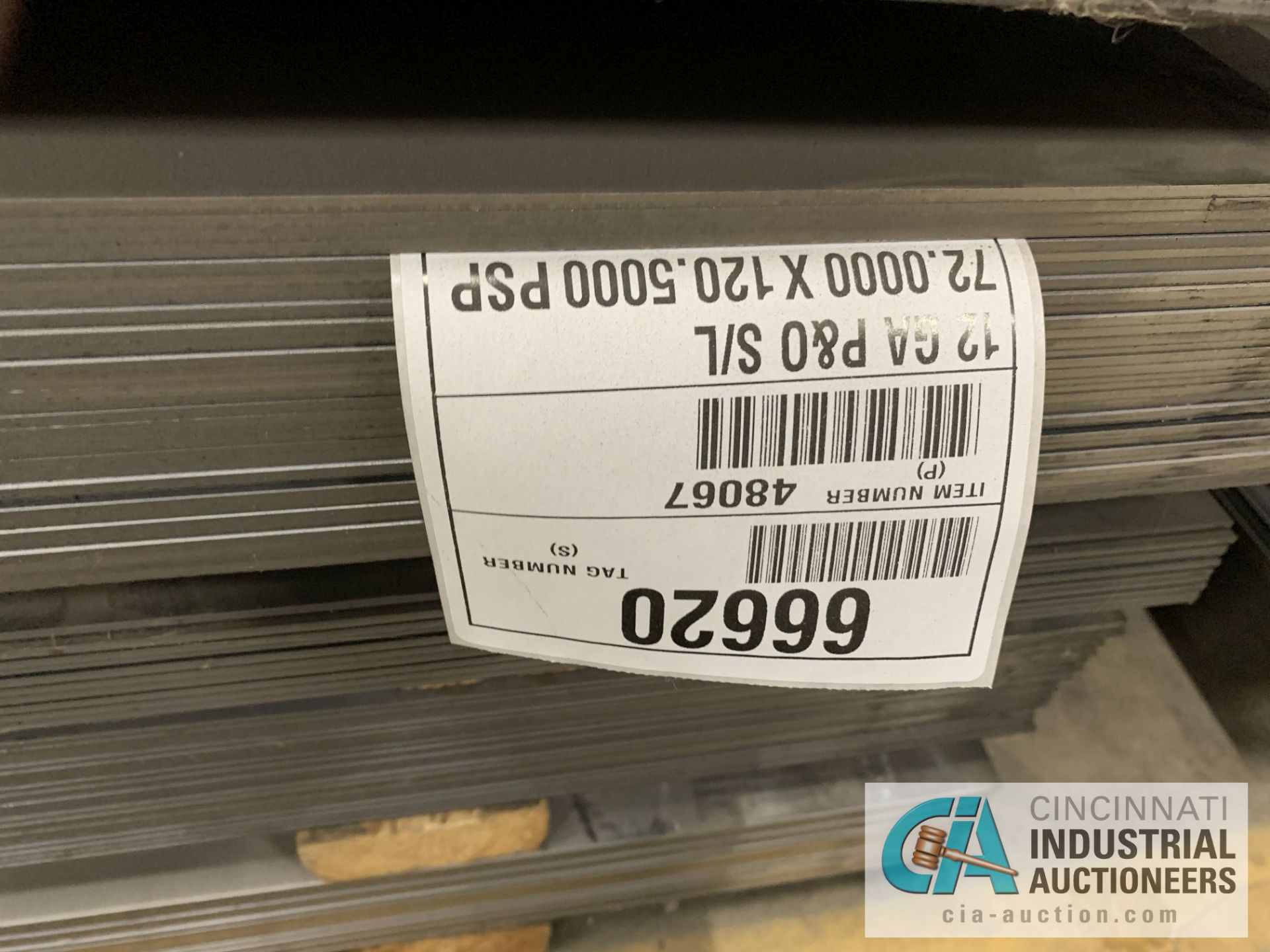 (LOT) APPROX. 29,548 LBS. UNCOATED SHEET STEEL, 1-STACK, 5-BUNDLES, SEE INVENTORY FOR LISTING. - Image 3 of 6