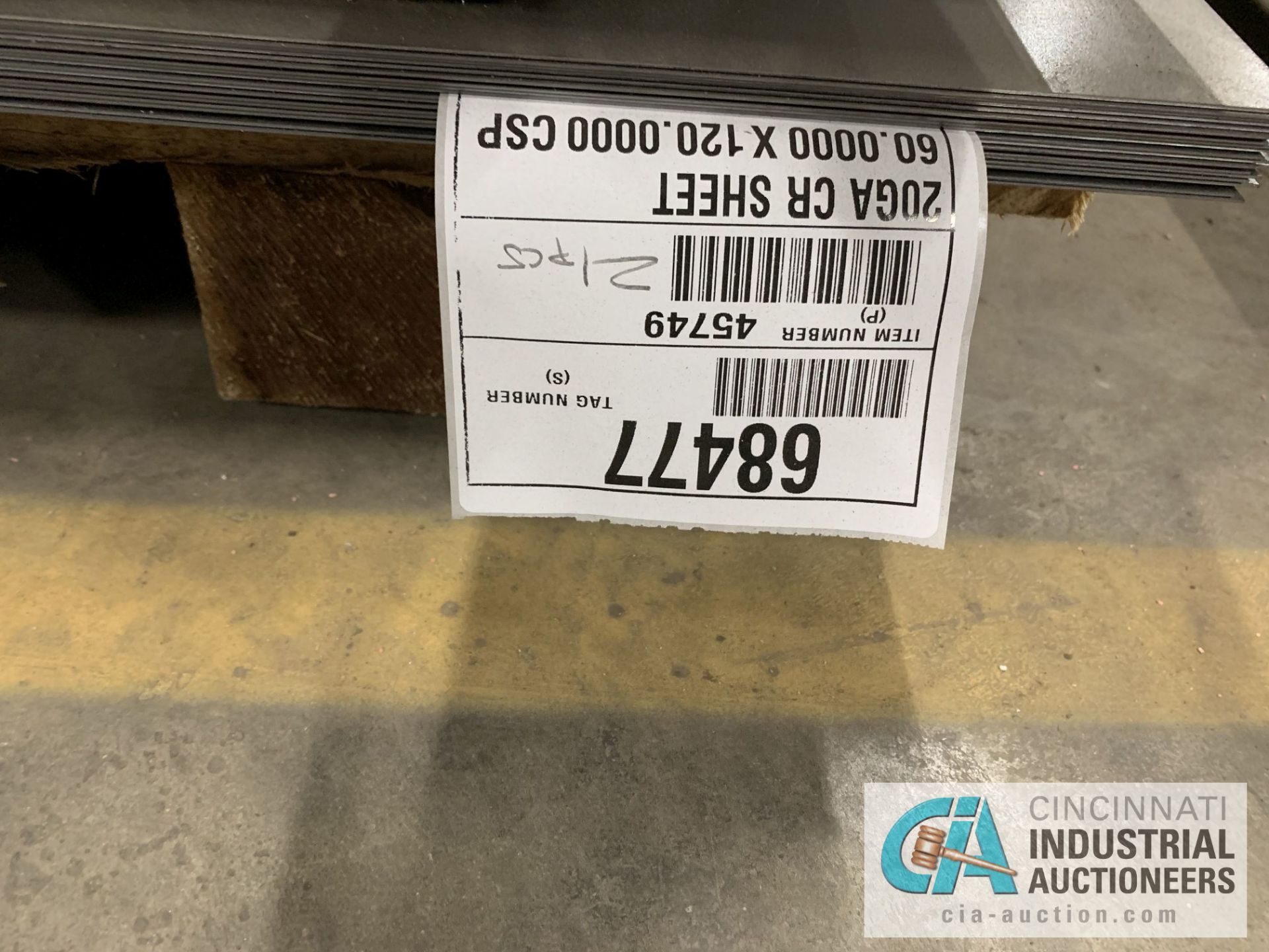 (LOT) APPROX. 41,356 LBS. UNCOATED SHEET STEEL, 1-STACK, 8-BUNDLES, SEE INVENTORY FOR LISTING. - Image 10 of 10