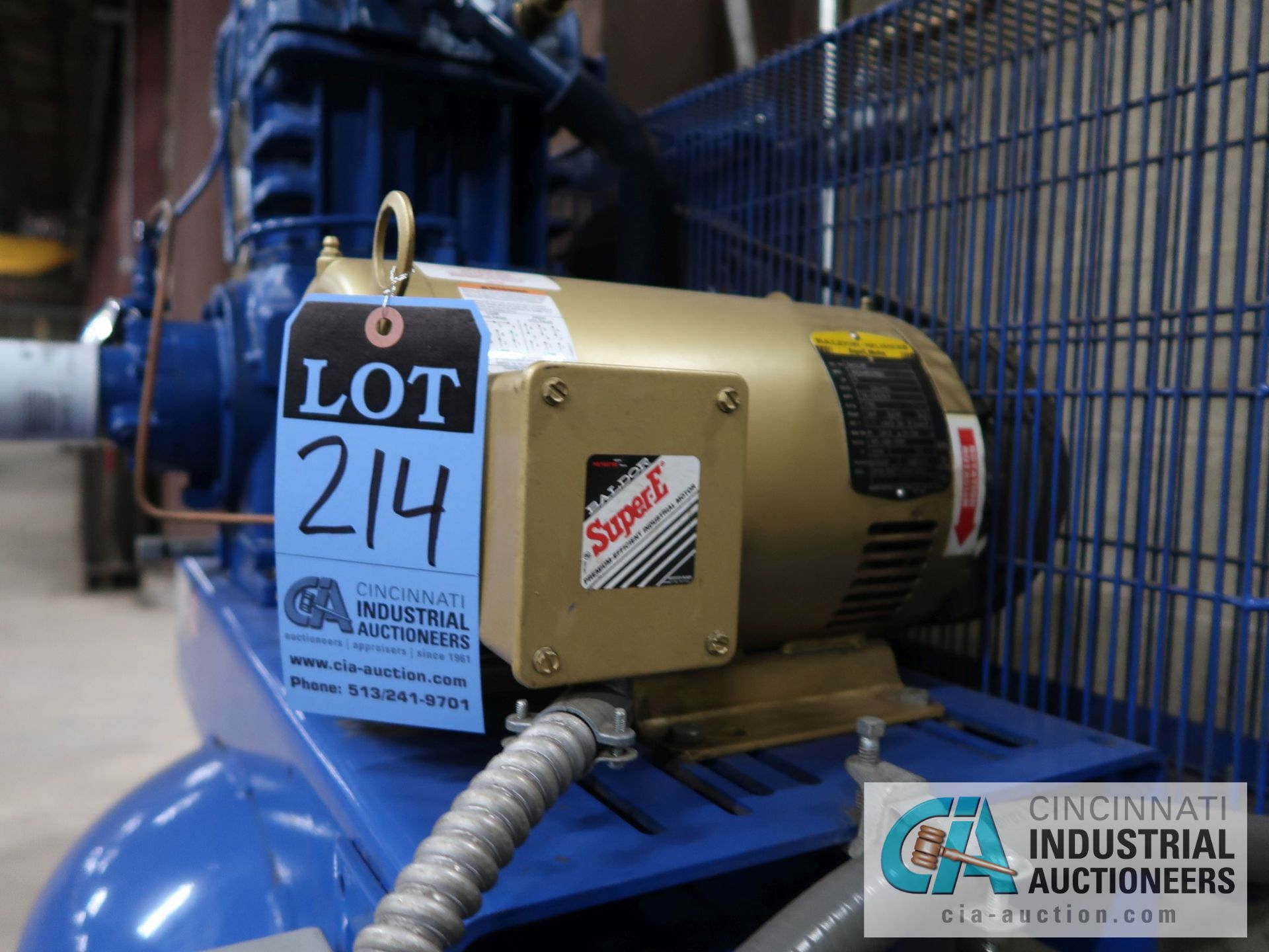 5 HP QUINCY MODEL QR-325 VERTICAL TANK AIR COMPRESSOR; S/N UTZ200384 (NEW 2013) - Image 2 of 4