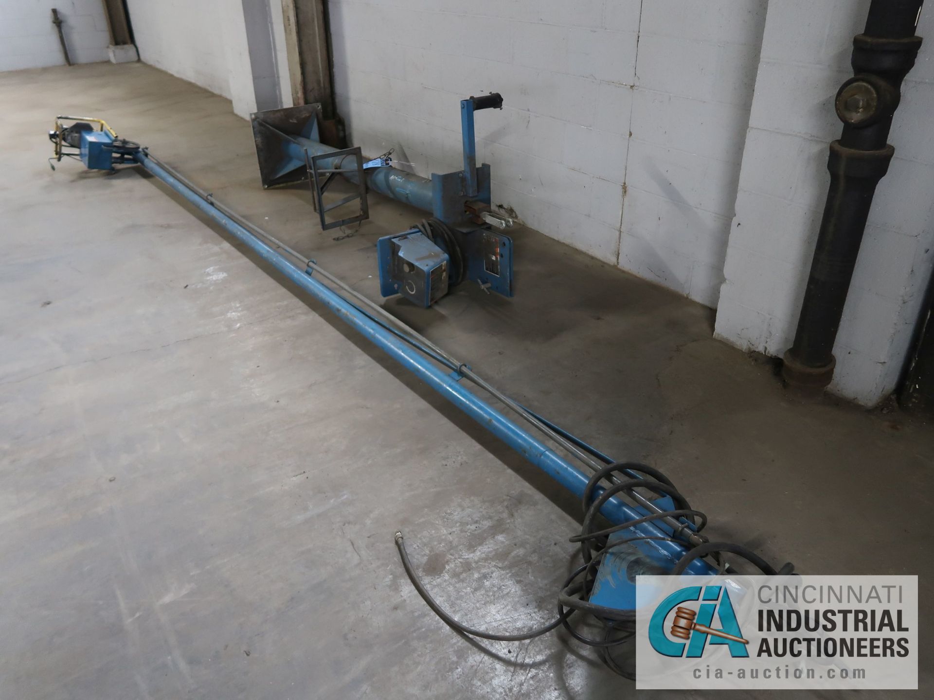 16' MILLER WELDING BOOM WITH 70 SERIES WIRE FEED & 6' H PEDESTAL