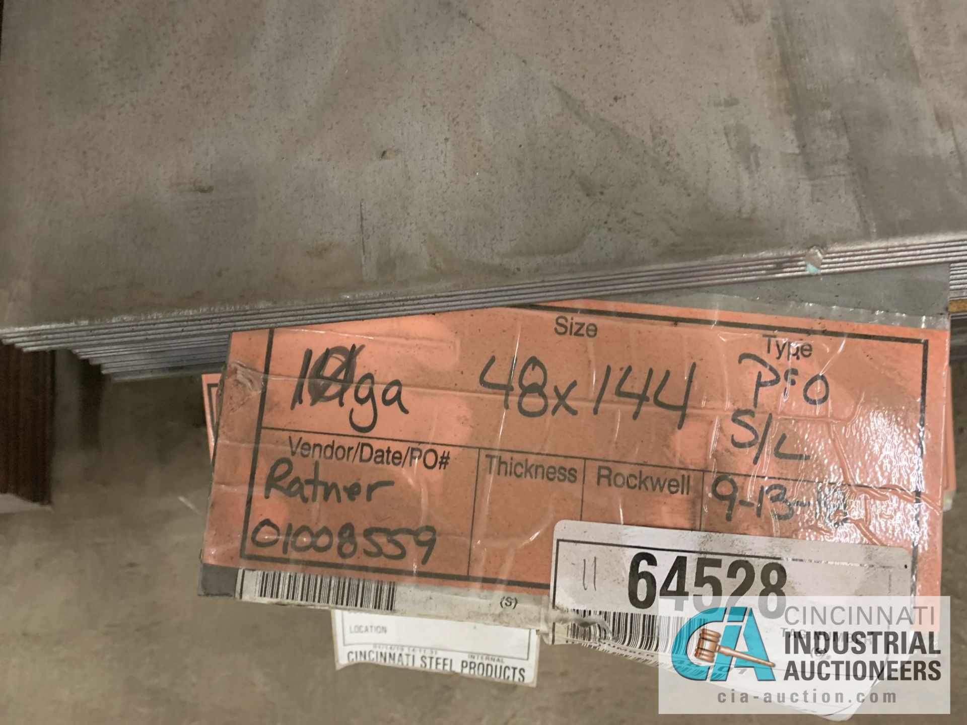 (LOT) APPROX. 21,481 LBS. UNCOATED SHEET STEEL, 1-STACK, 4-BUNDLES, SEE INVENTORY FOR LISTING. - Image 2 of 5