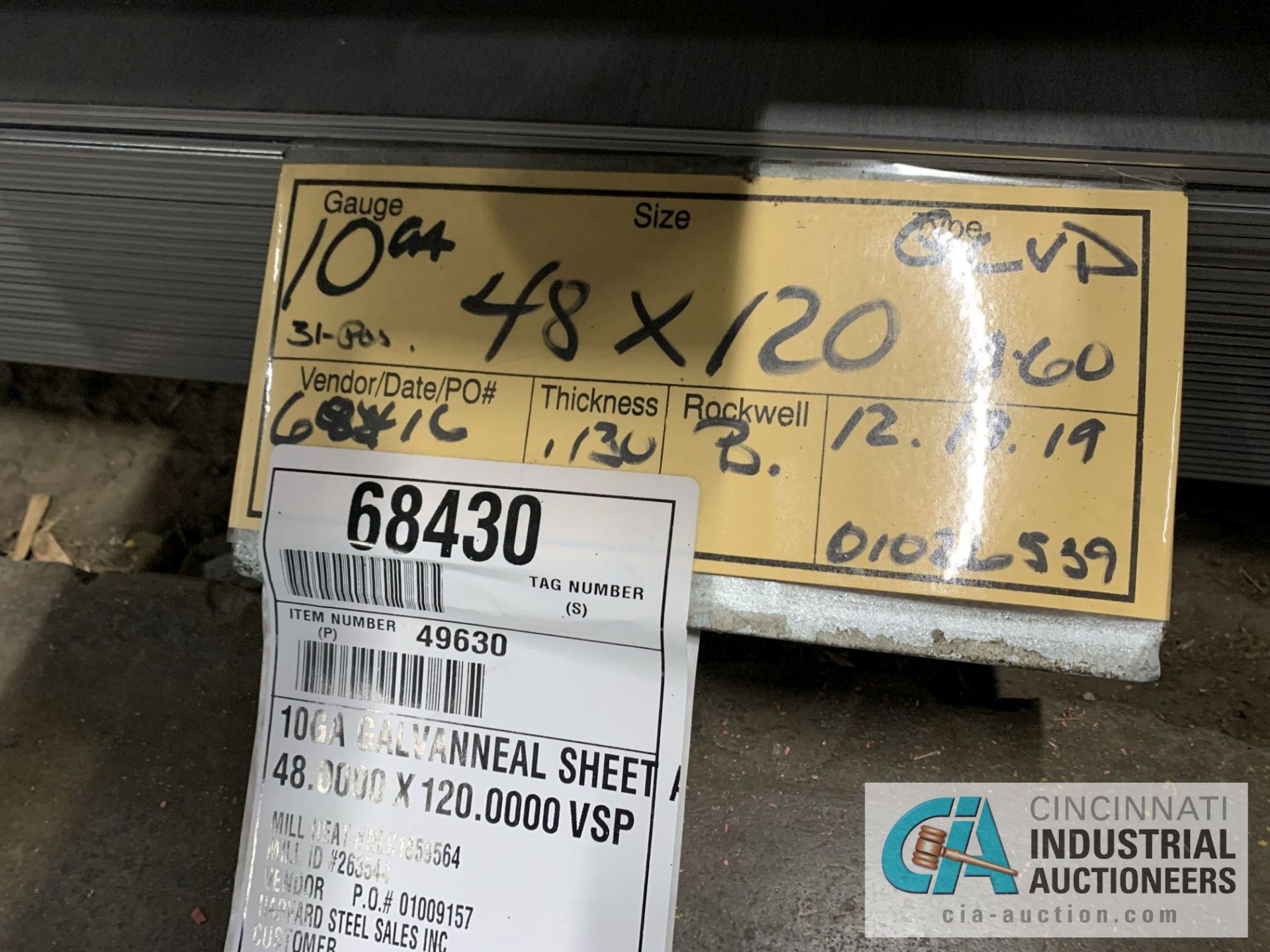 (LOT) APPROX. 26,619 LBS. COATED SHEET STEEL, 1-STACK, 8-BUNDLES, SEE INVENTORY FOR LISTING. - Image 9 of 9