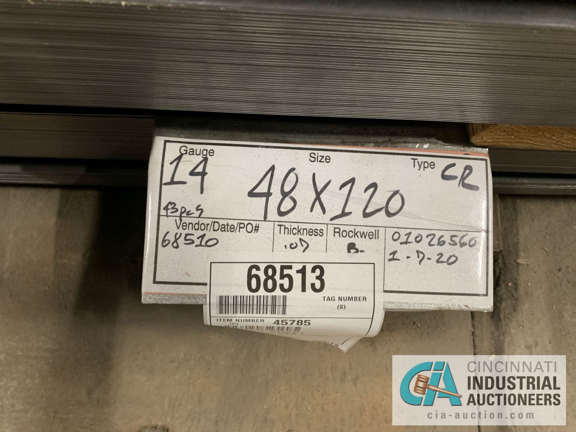 (LOT) APPROX. 19,125 LBS. UNCOATED SHEET STEEL, 1-STACK, 4-BUNDLES, SEE INVENTORY FOR LISTING. - Image 4 of 5