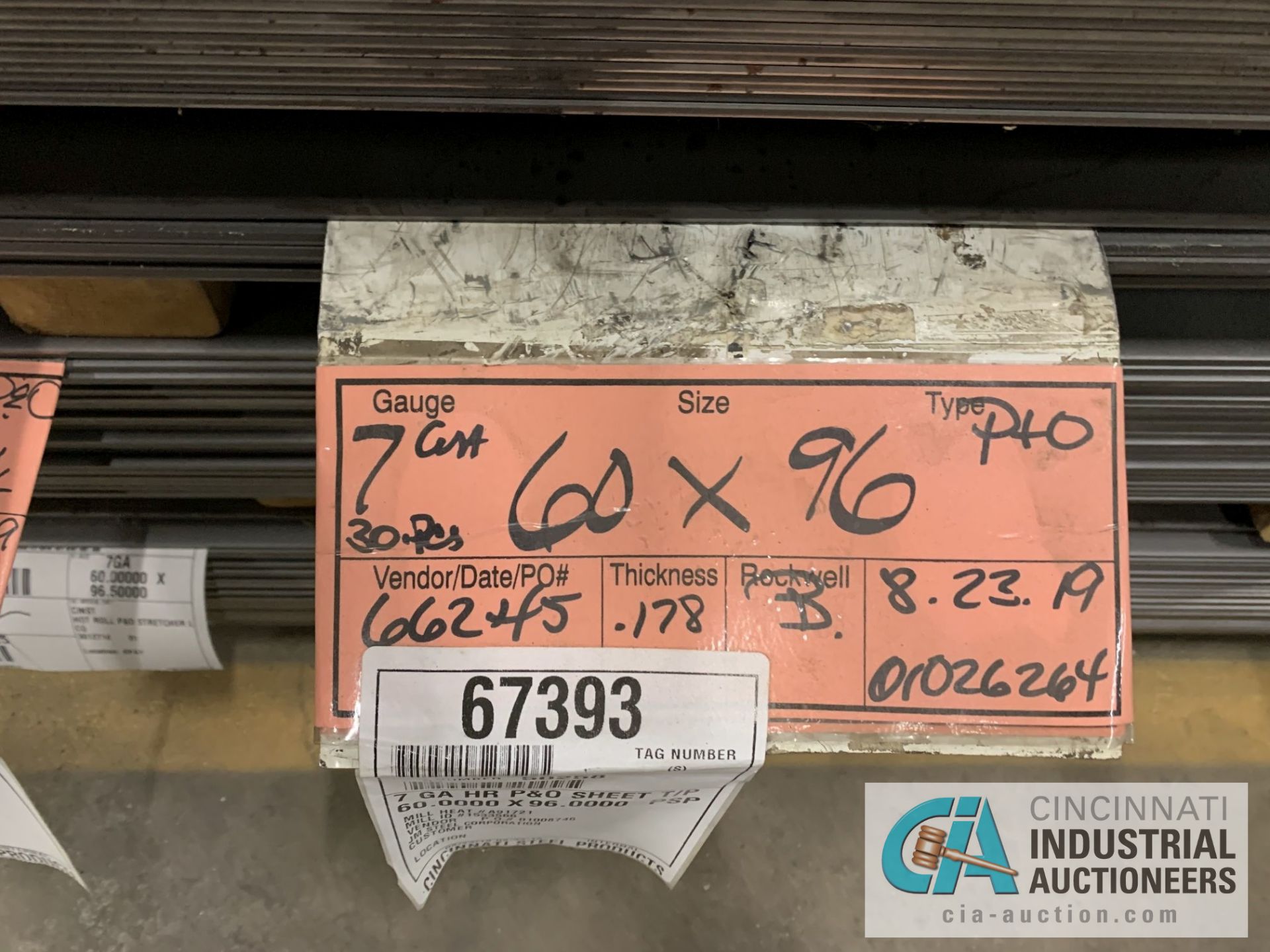 (LOT) APPROX. 26,063 LBS. UNCOATED SHEET STEEL, 1-STACK, 6-BUNDLES, SEE INVENTORY FOR LISTING. - Image 4 of 6