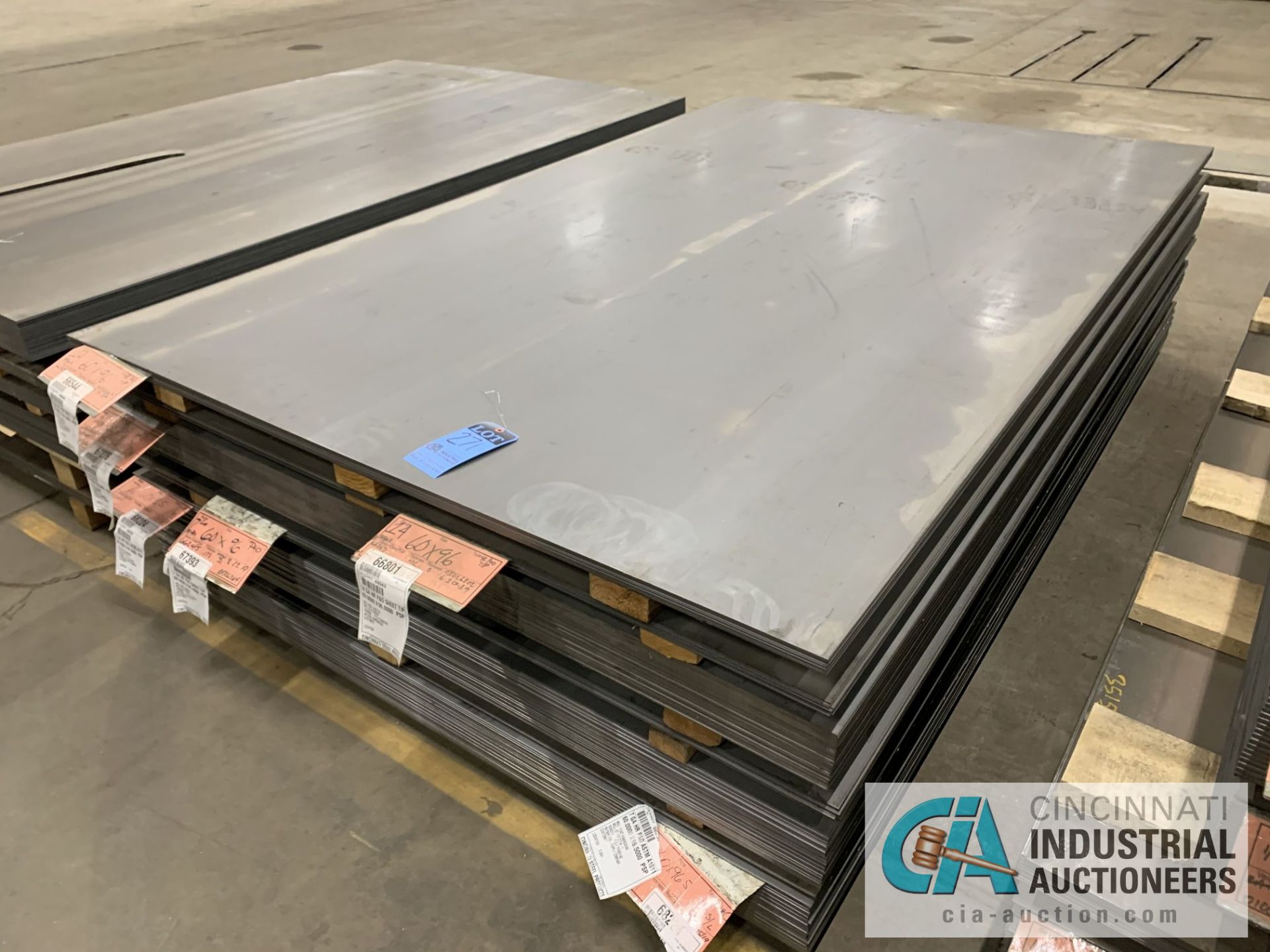 (LOT) APPROX. 26,063 LBS. UNCOATED SHEET STEEL, 1-STACK, 6-BUNDLES, SEE INVENTORY FOR LISTING.