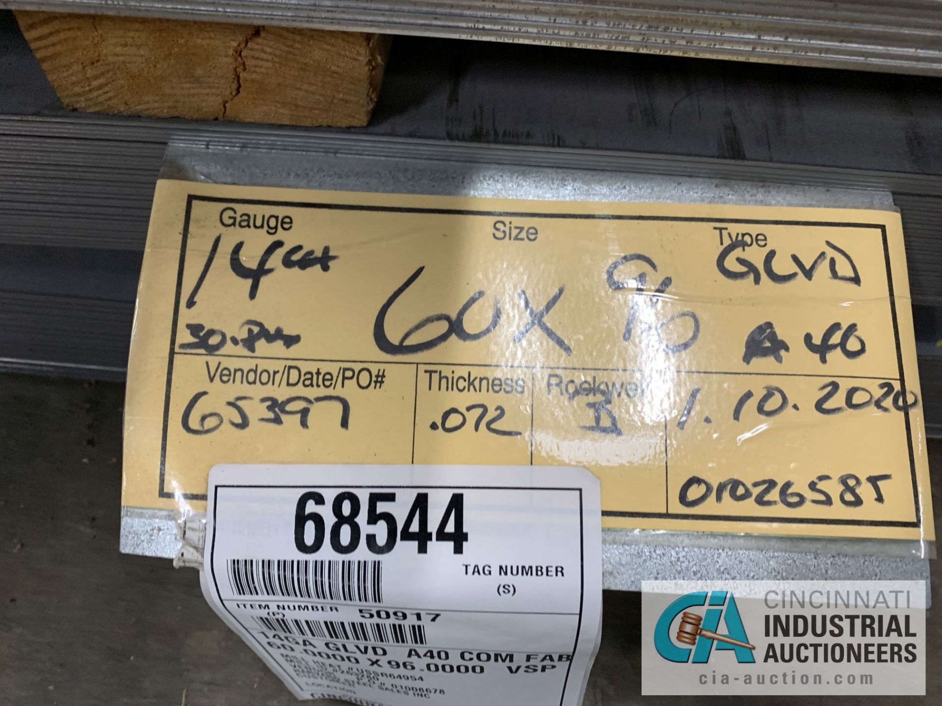 (LOT) APPROX. 30,372 LBS. COATED SHEET STEEL, 1-STACK, 8-BUNDLES, SEE INVENTORY FOR LISTING. - Image 10 of 11