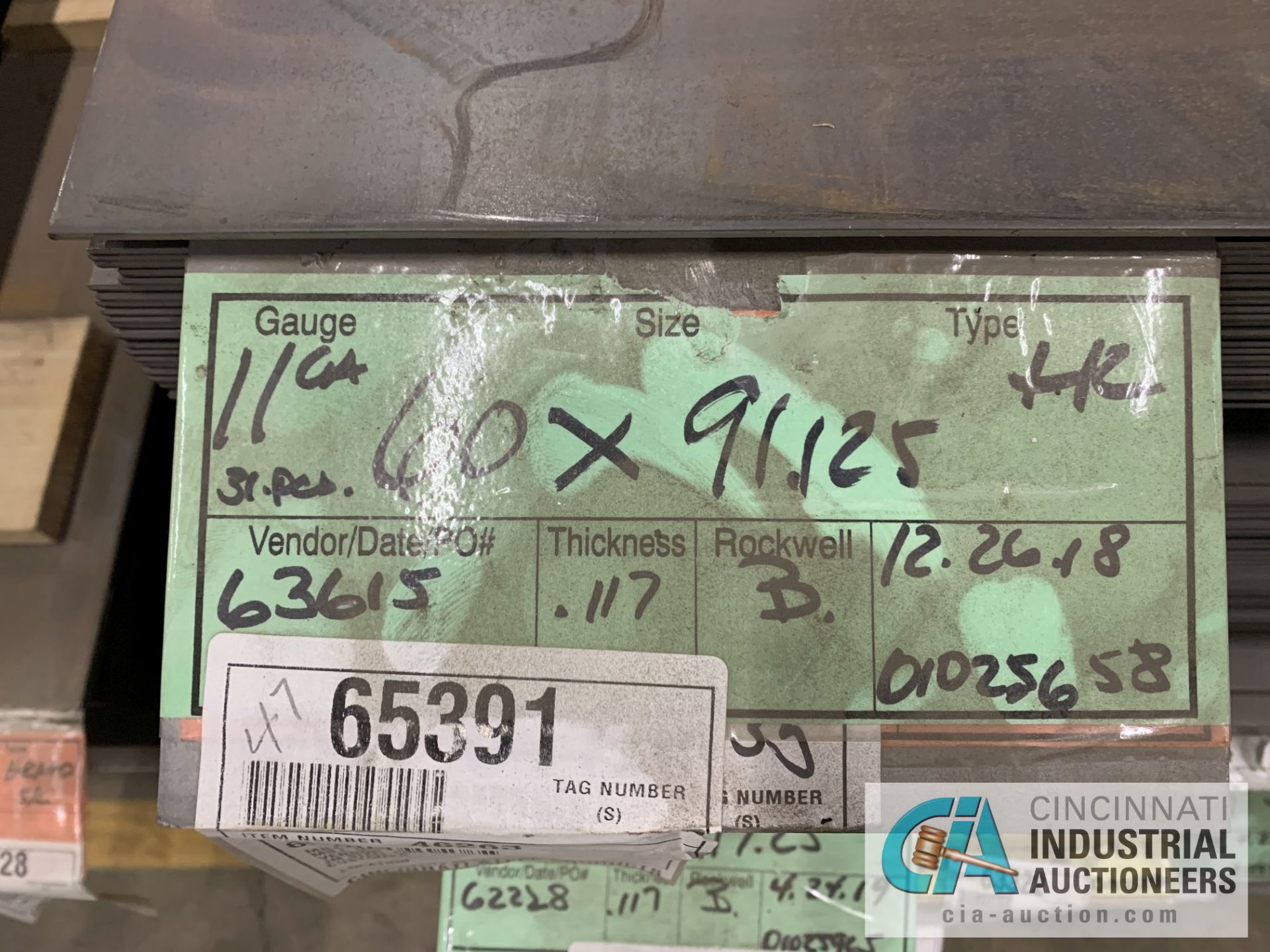 (LOT) APPROX. 33,773 LBS. UNCOATED SHEET STEEL, 1-STACK, 8-BUNDLES, SEE INVENTORY FOR LISTING. - Image 2 of 10