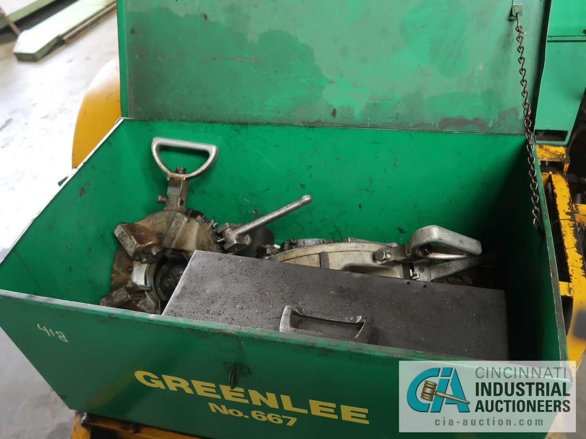 1/2" - 4" GREENLEE MODEL 460 AUTO-THREAD TRAILER MOUNTED PIPE THREADER; S/N 1381, 1/2" - 4" PIPE - Image 4 of 6