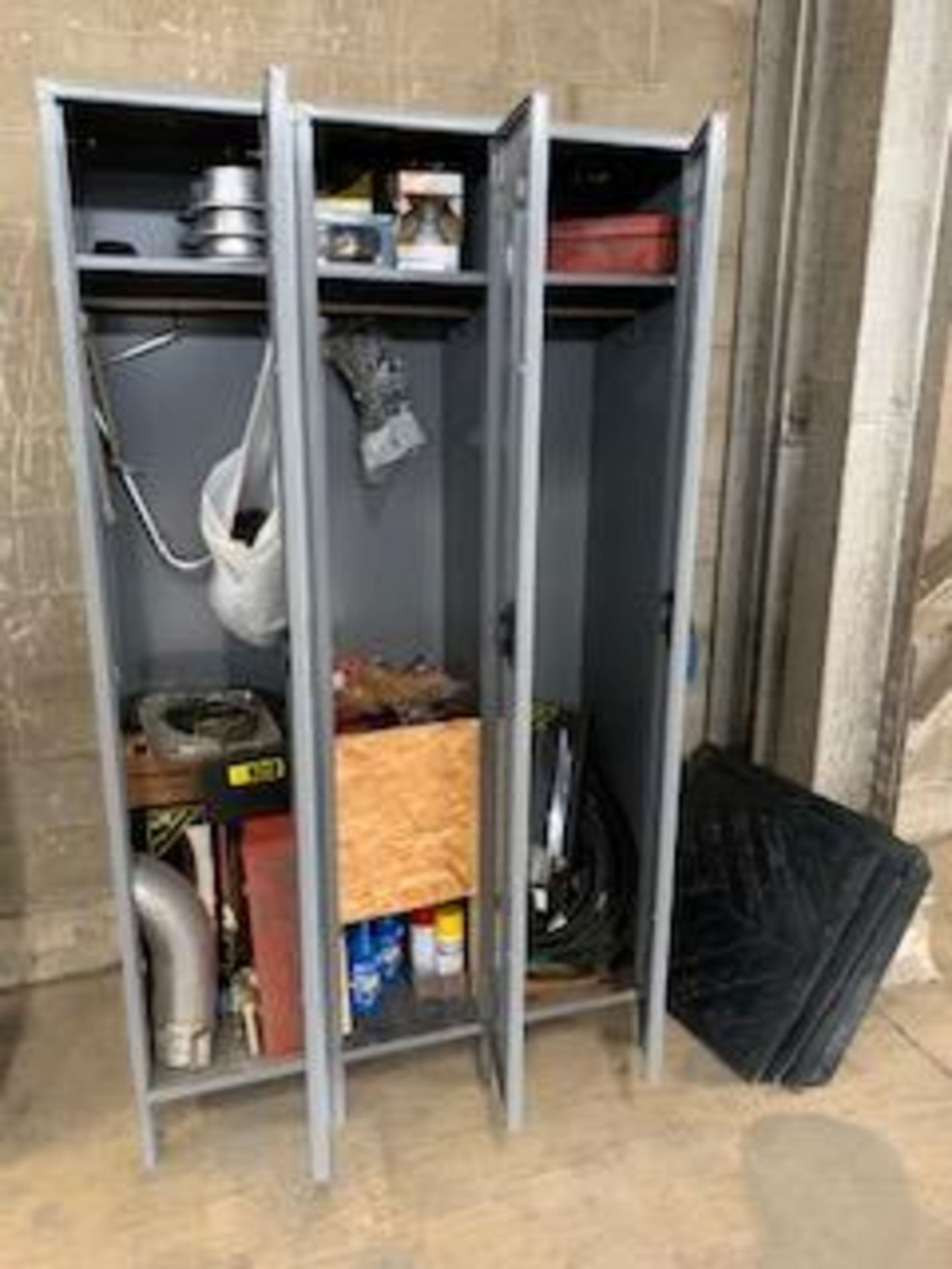 LOCKER WITH TRUCK PARTS CONTENTS