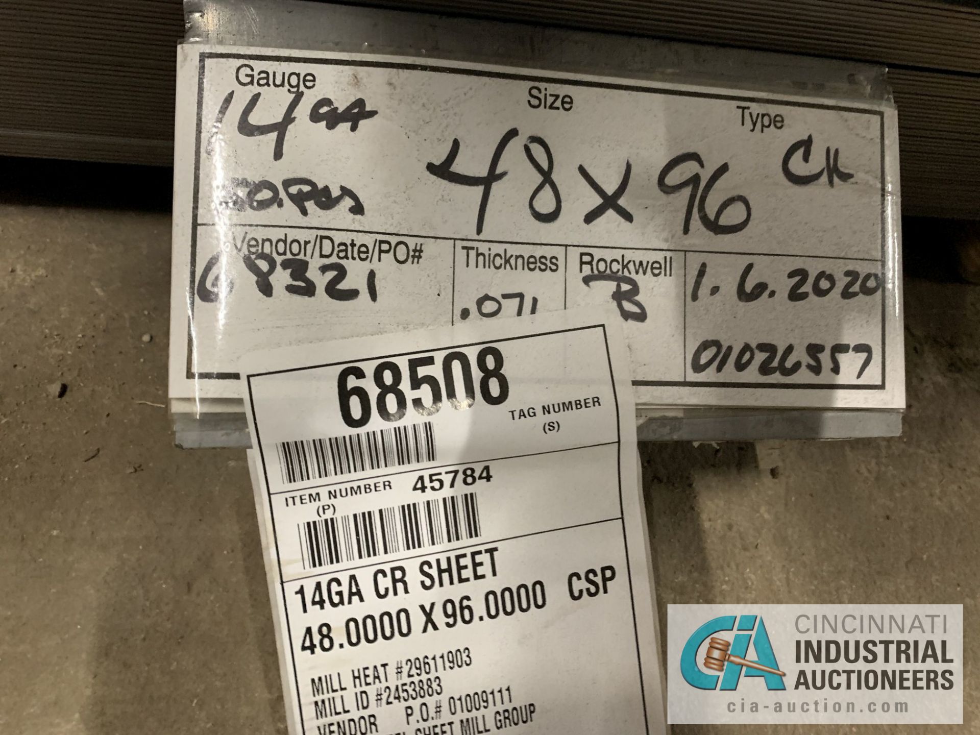(LOT) APPROX. 32,500 LBS. UNCOATED SHEET STEEL, 1-STACK, 8-BUNDLES, SEE INVENTORY FOR LISTING. - Image 9 of 9