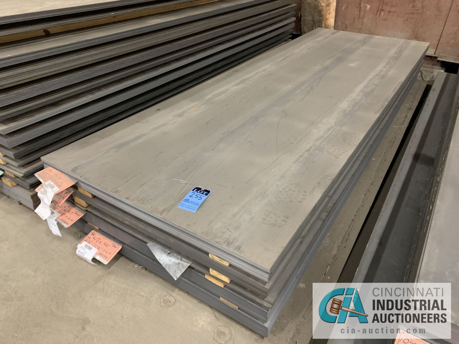(LOT) APPROX. 21,481 LBS. UNCOATED SHEET STEEL, 1-STACK, 4-BUNDLES, SEE INVENTORY FOR LISTING.