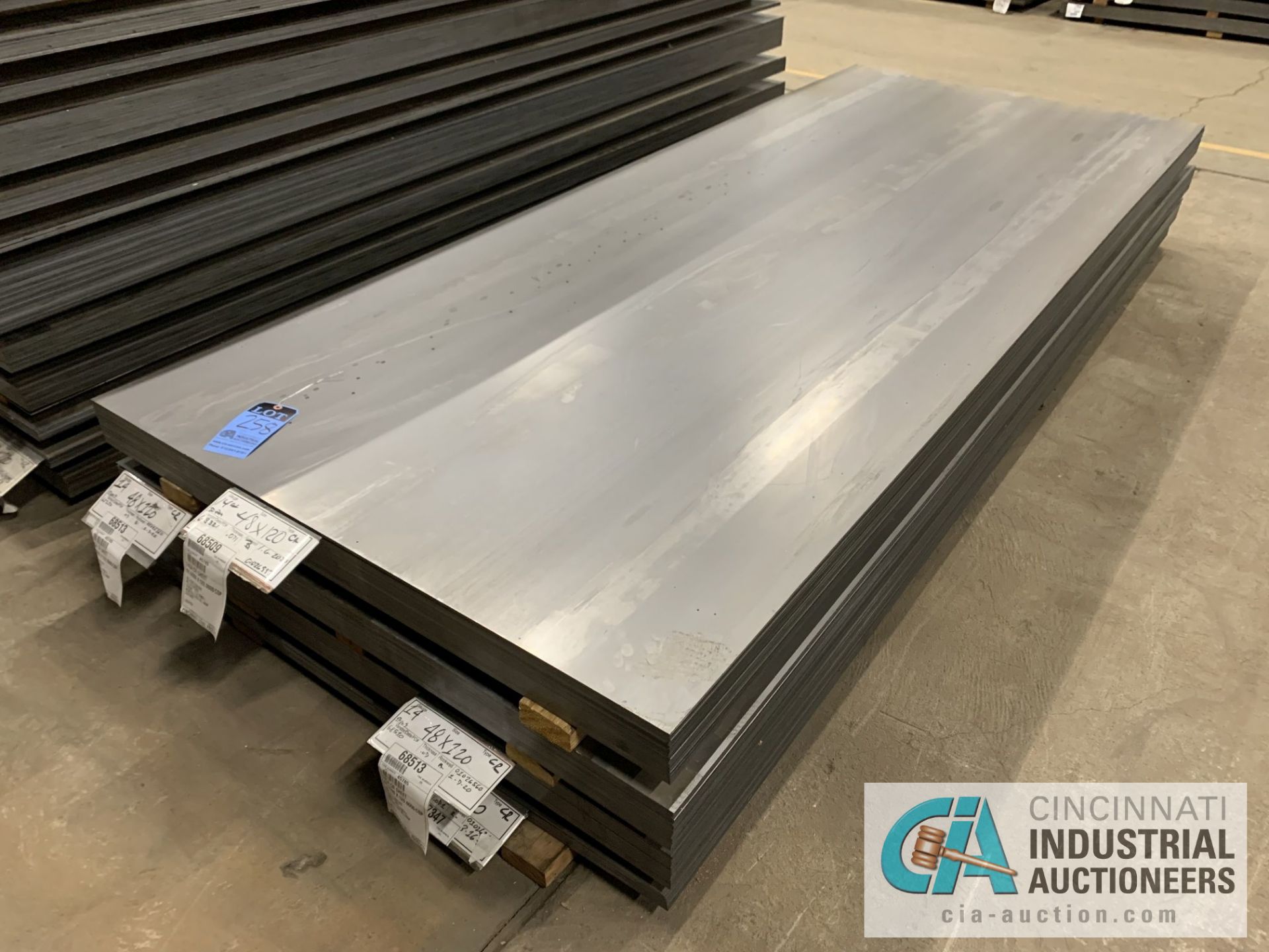 (LOT) APPROX. 19,125 LBS. UNCOATED SHEET STEEL, 1-STACK, 4-BUNDLES, SEE INVENTORY FOR LISTING.