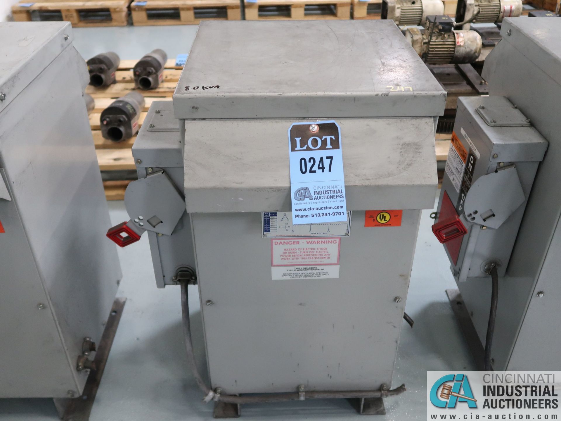 8.0 KVA OLSUN DRY TYPE TRANSFORMER *$25.00 RIGGING FEE DUE TO INDUSTRIAL SERVICES AND SALES*