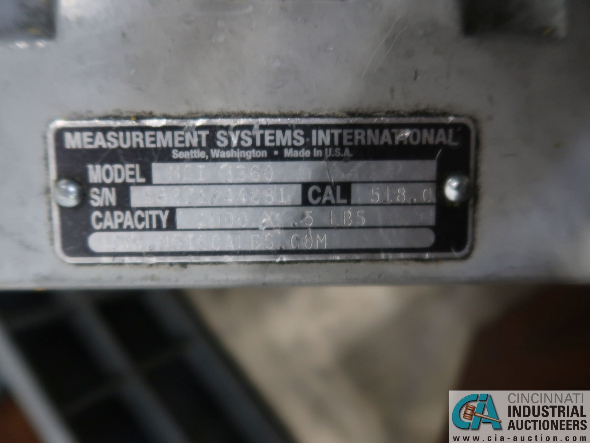 1,000 LB CAP MEASUREMENT SYSTEMS INC. MODEL M513360 BATTERY OPERATED DIGITAL CRANE SCALE - Image 2 of 2