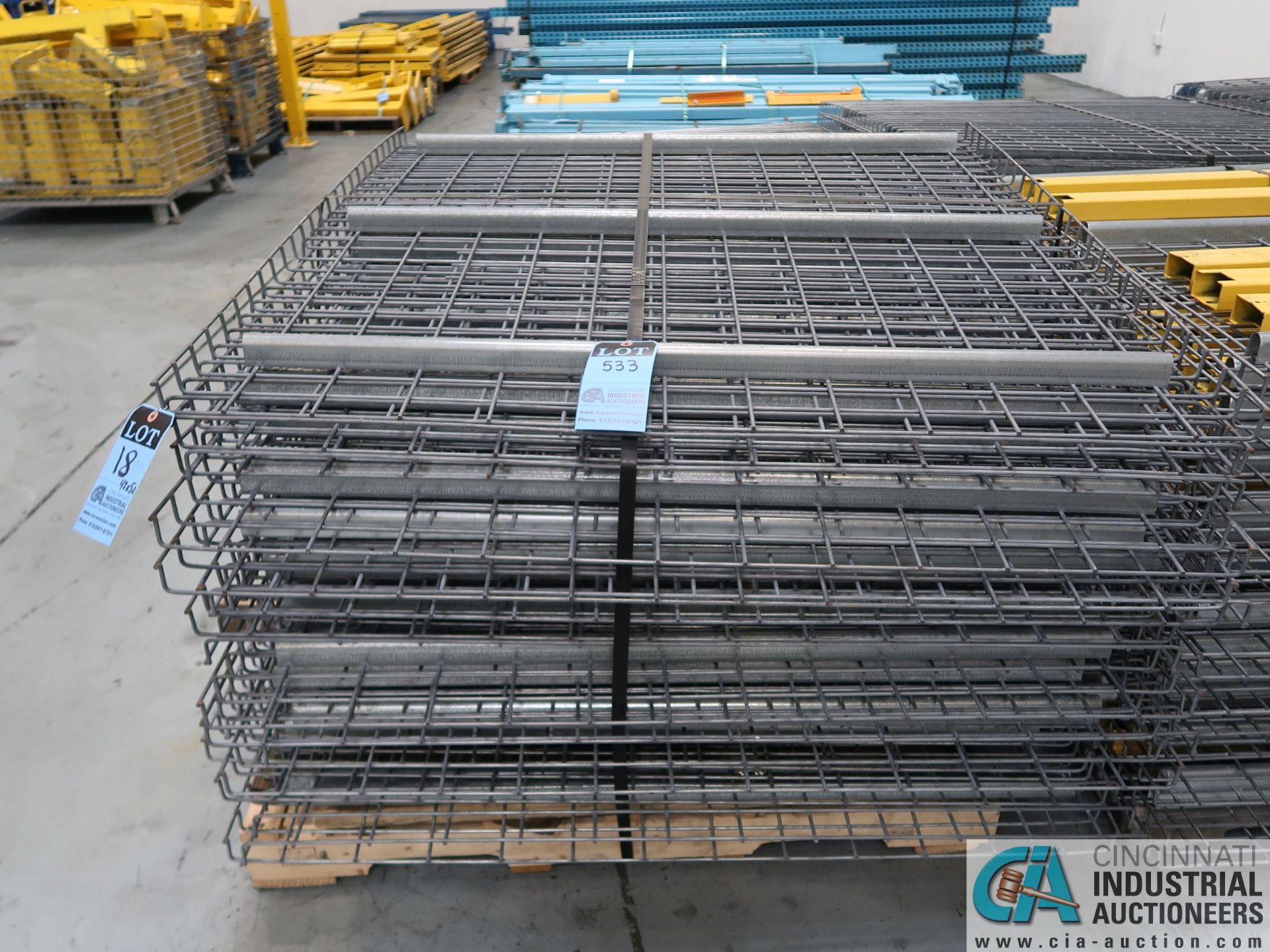 PIECES 48" X 52" PALLET RACK WIRE DECKING *$25.00 RIGGING FEE DUE TO INDUSTRIAL SERVICES AND SALES*