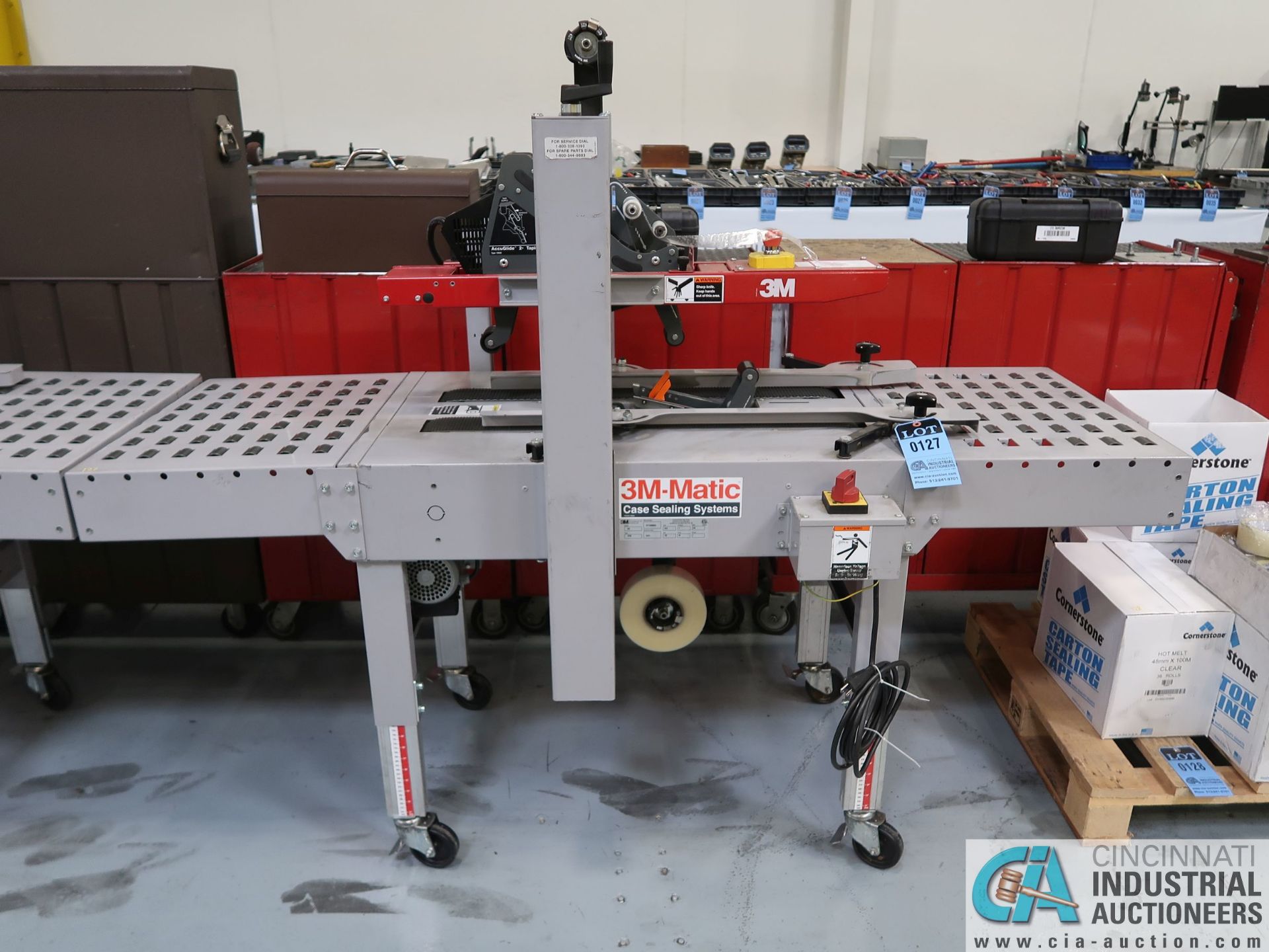 3M-MATIC MODEL A20 TYPE 10700 SEMI-AUTOMATIC CASE SEALER; S/N 57211 (NEW 2015) *$50.00 RIGGING FEE