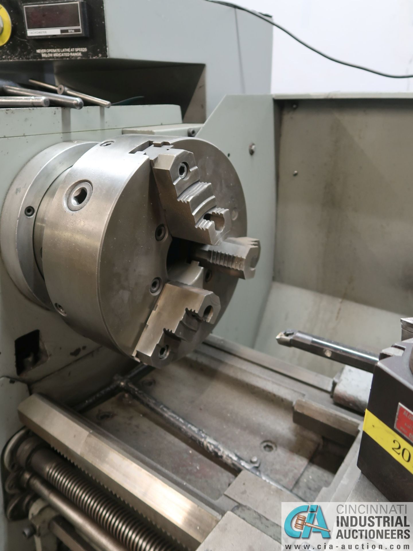 16" X 60" SOUTHBEND GEARED HEAD ENGINE LATHE; S/N 18695020896, 12" 3-JAW CHUCK, 3" SPINDLE THRU- - Image 5 of 7