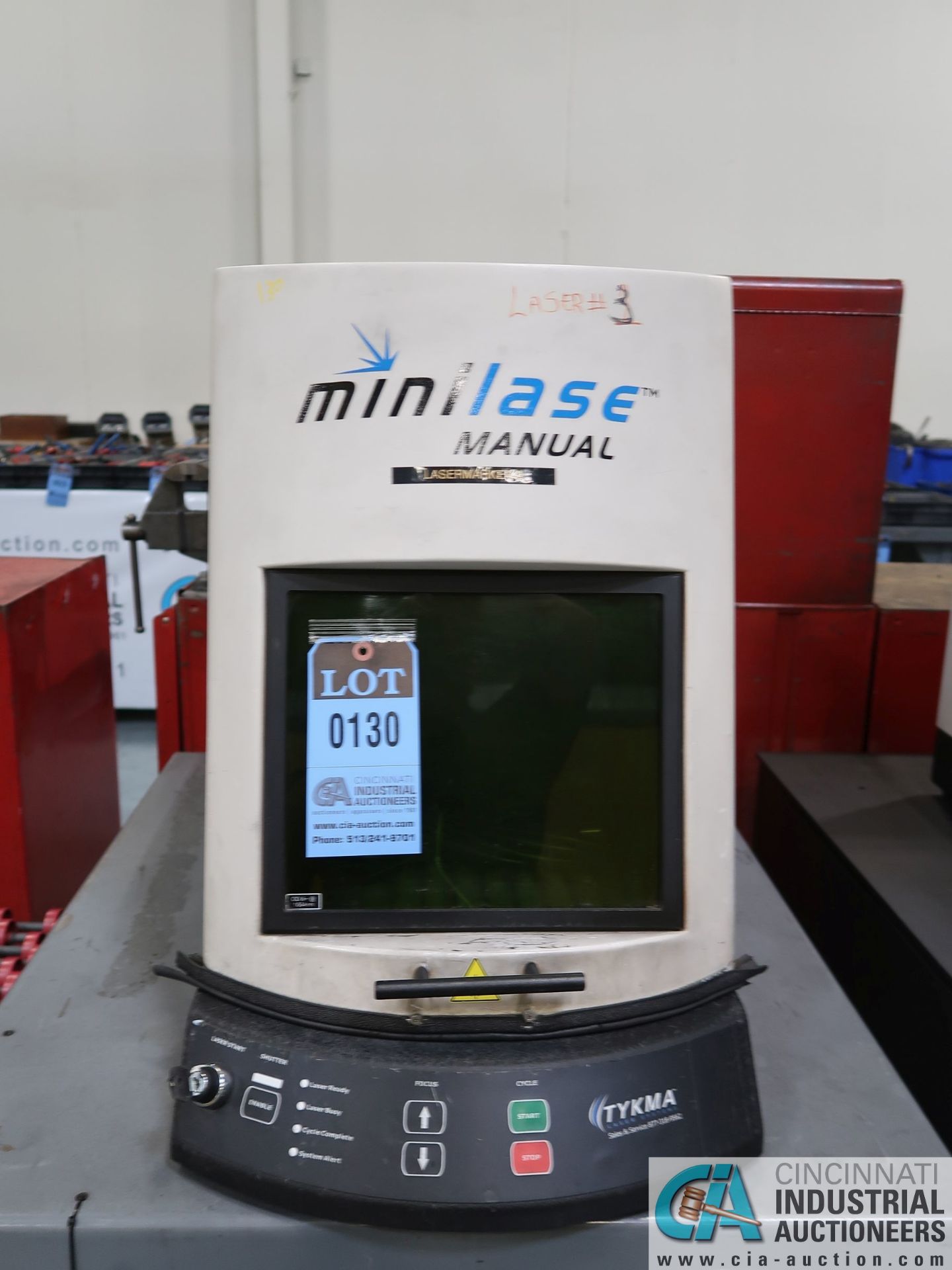 TYKMA TYPE MLMA20PZT MINILAZE BENCH TOP LASER MARKER; S/N MLMA15081091, WITH BENCH (NEW 2015) *$50